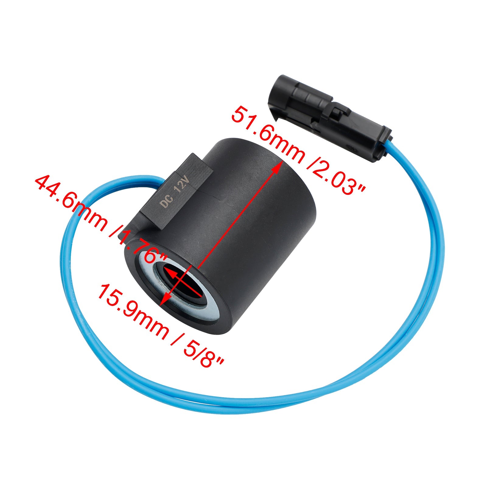 6359732 Solenoid Valve Coil For HydraForce Weatherpack Connector 12V DC Size 10