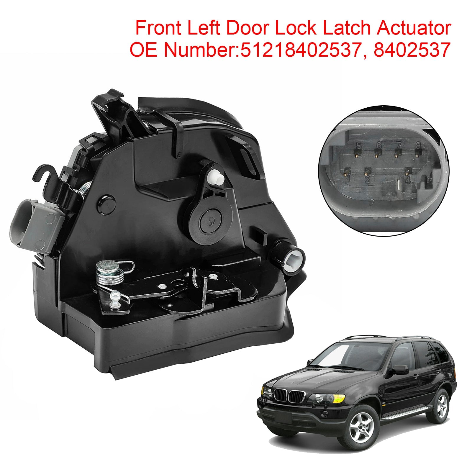 2001/10-2003/09 BMW X5 E53 4.6is 4619 ccm, 255 KW, 347 PS Front Left Door Lock Latch Catch Actuator 51218402537