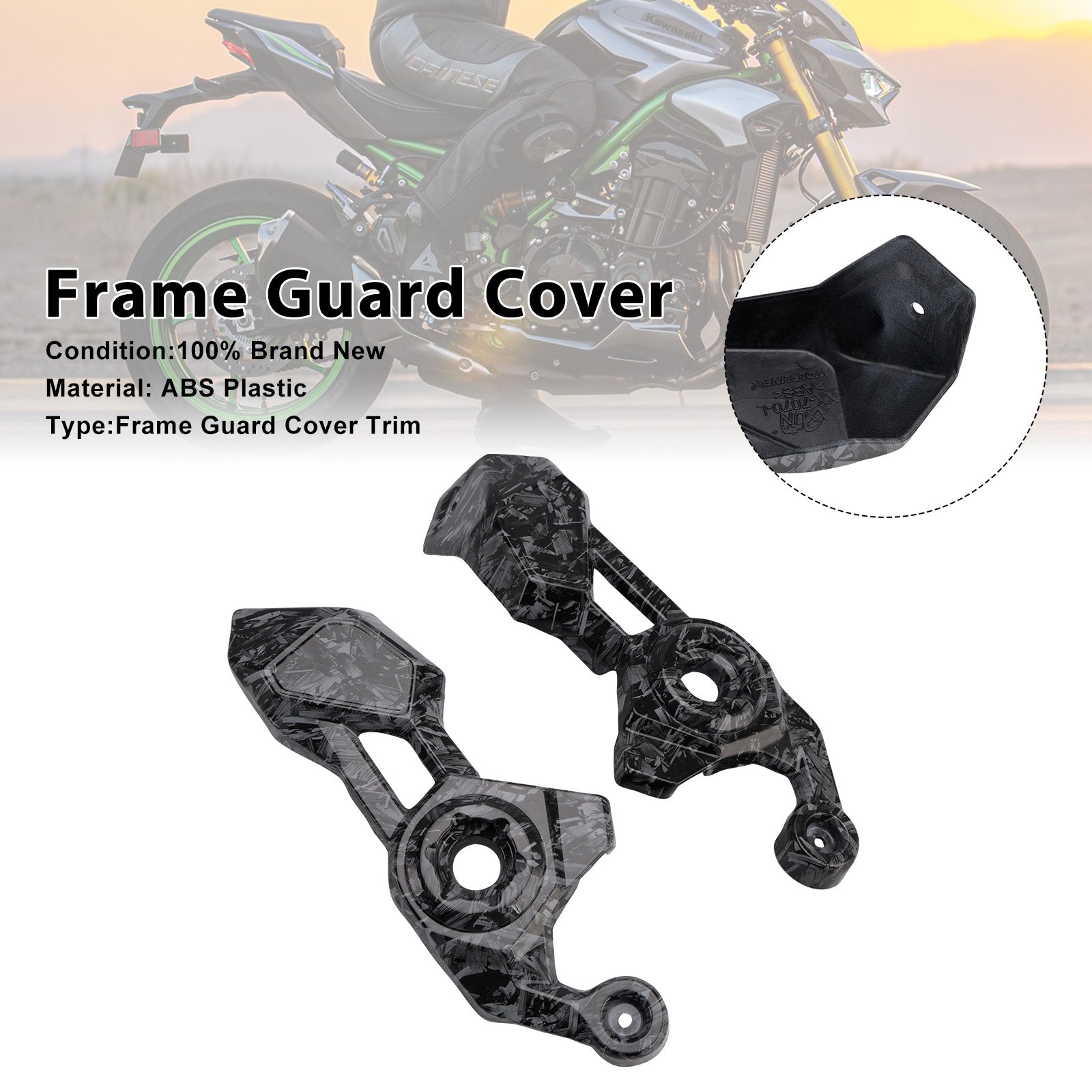 Frame Side Cover Panel Guard Fairing For Kawasaki Z900 2025-2026