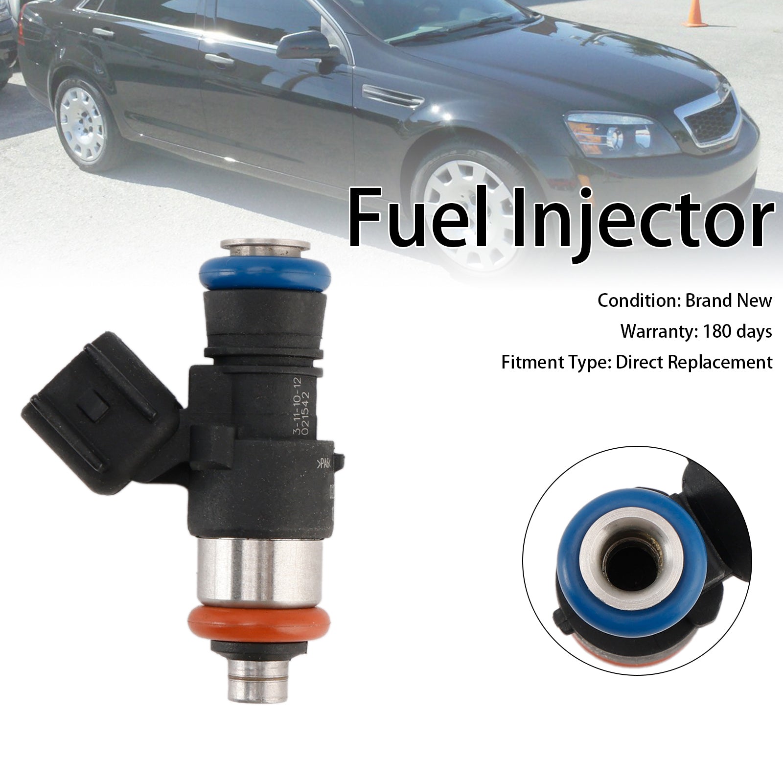 2011-2017 Chevrolet Caprice PPV 6.0L V8 1PCS Fuel Injector 12639221