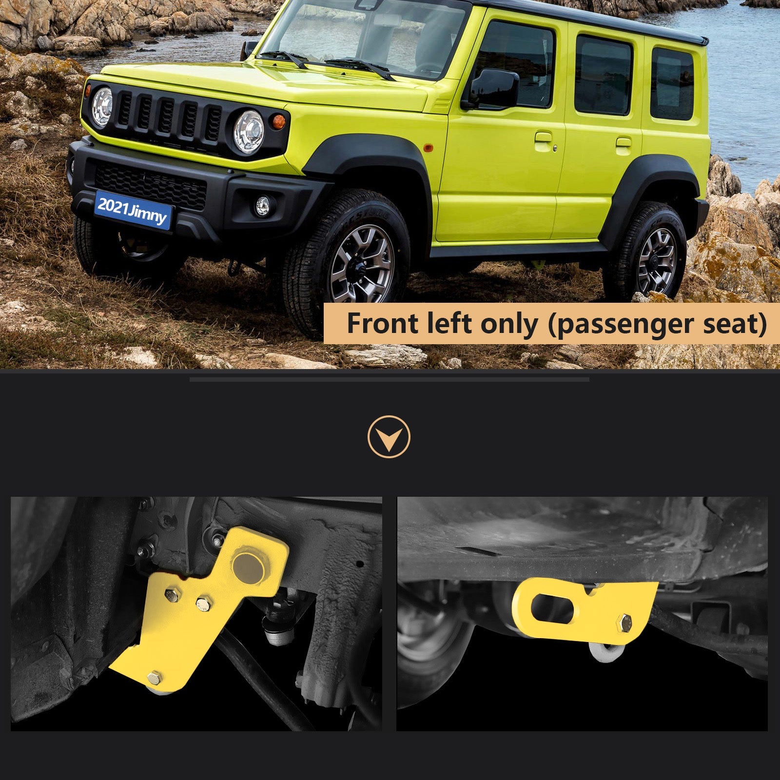 Suzuki Jimny JB64W JB74 2019-2023 왼쪽 프론트 견인 히치 트레일러 히치