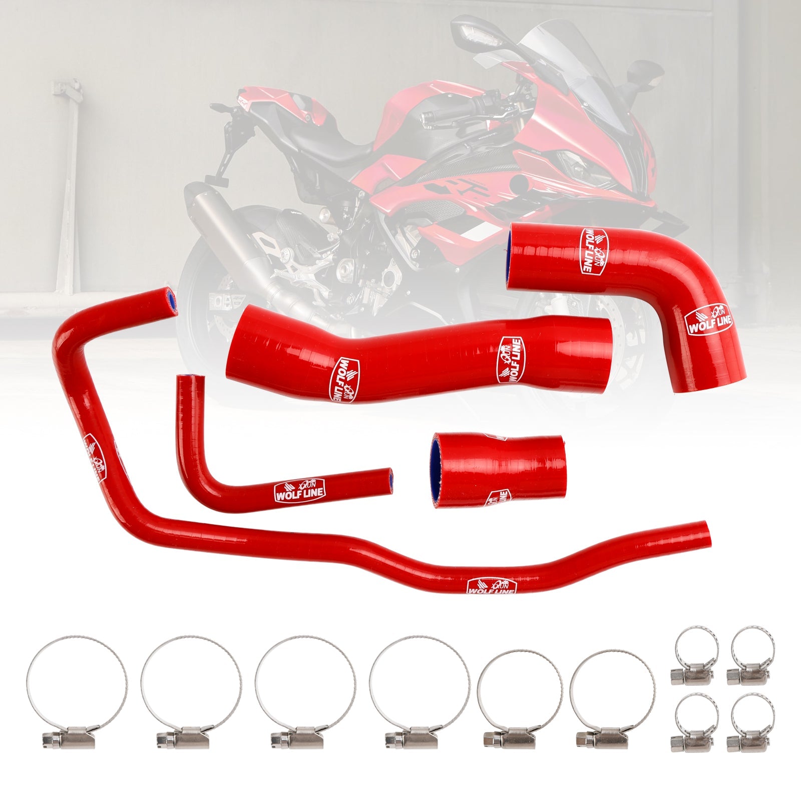 Silicone Radiator coolant Hose kit For BMW S1000RR 2019-2023