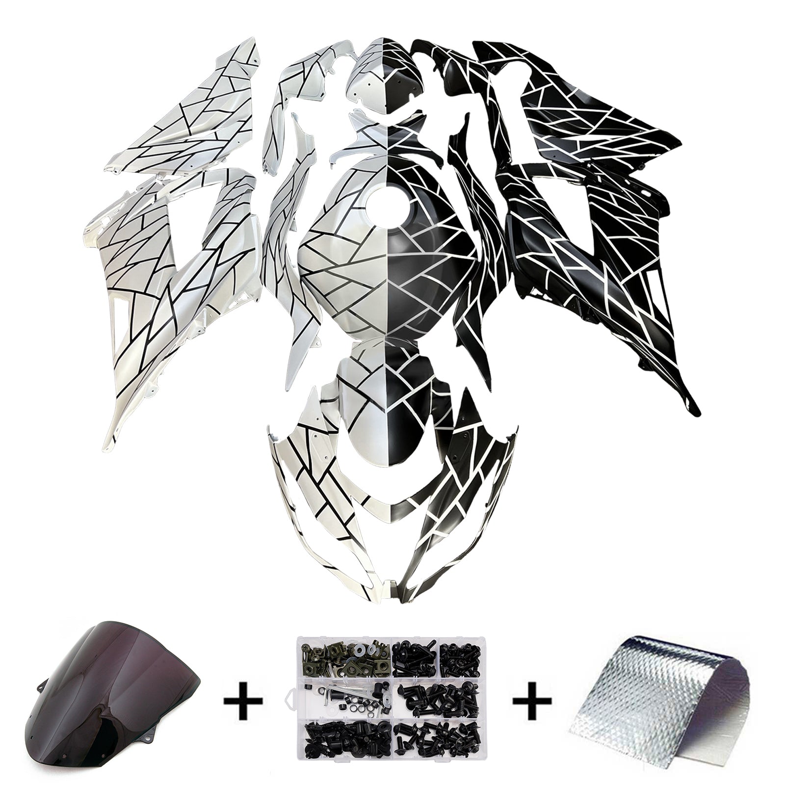 Injection Fairing Kit Bodywork Plastic ABS fit For Kawasaki ZX6R 636 2013-2018