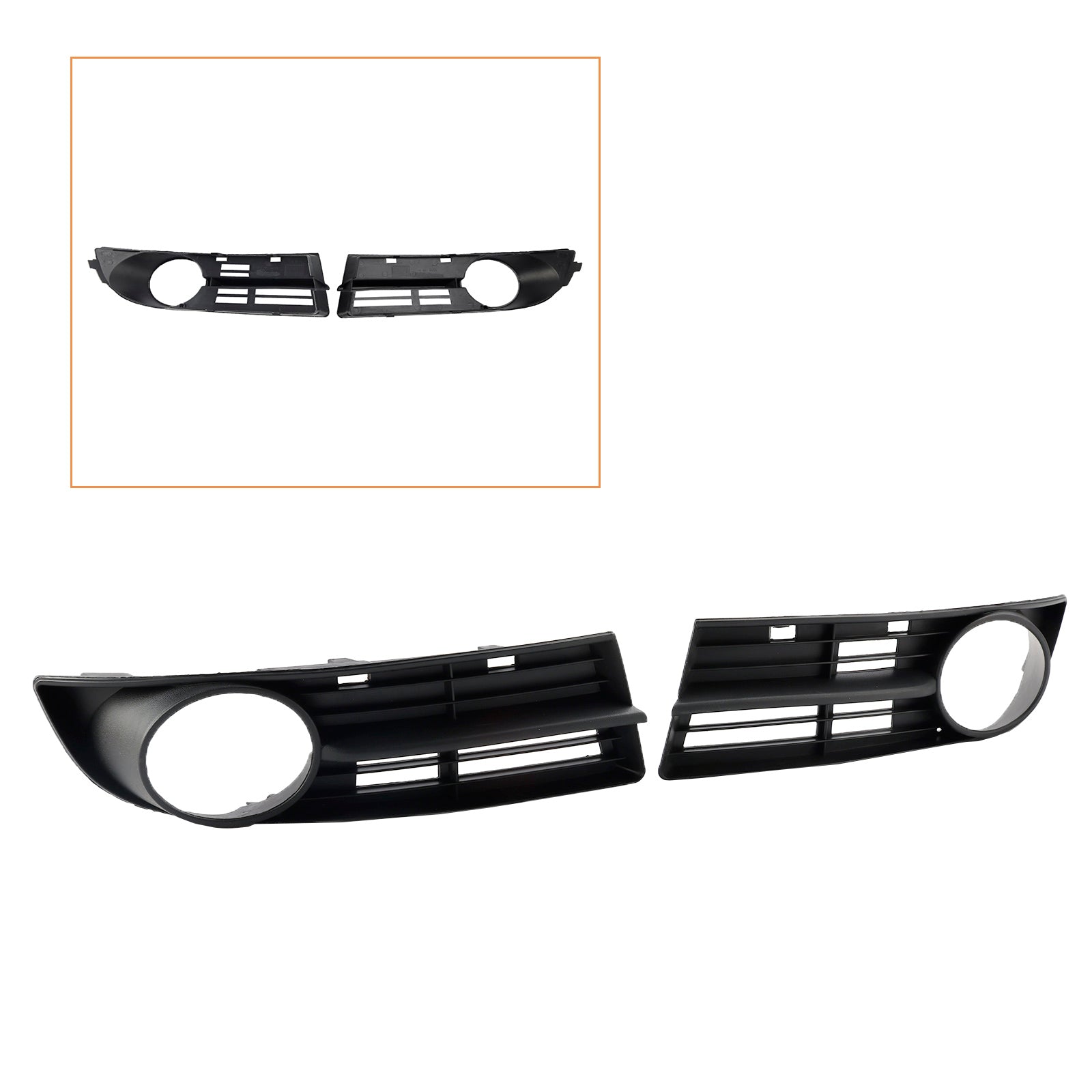 Front Bumper Foglight Grille Fit VW Caddy Life 2004-2010 Fit Touran 2003-2006