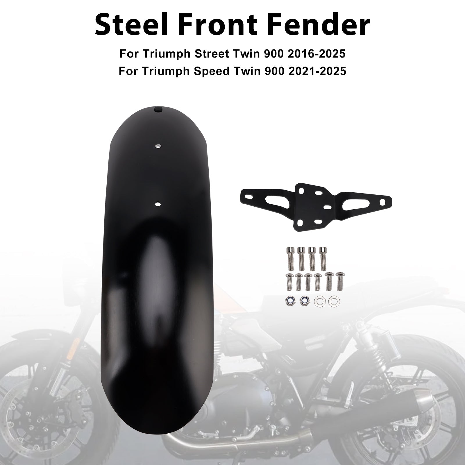 Steel Front Fender Mudguard For Street Scrambler 900 Speed Twin 900