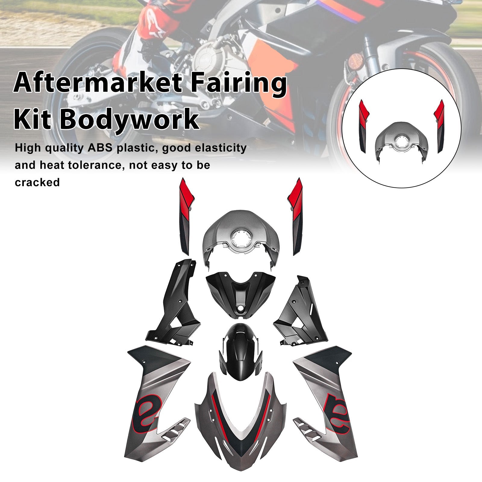 Injection ABS Plastic Bodywork Fairing Kit for Aprilia RS457 2024-2025
