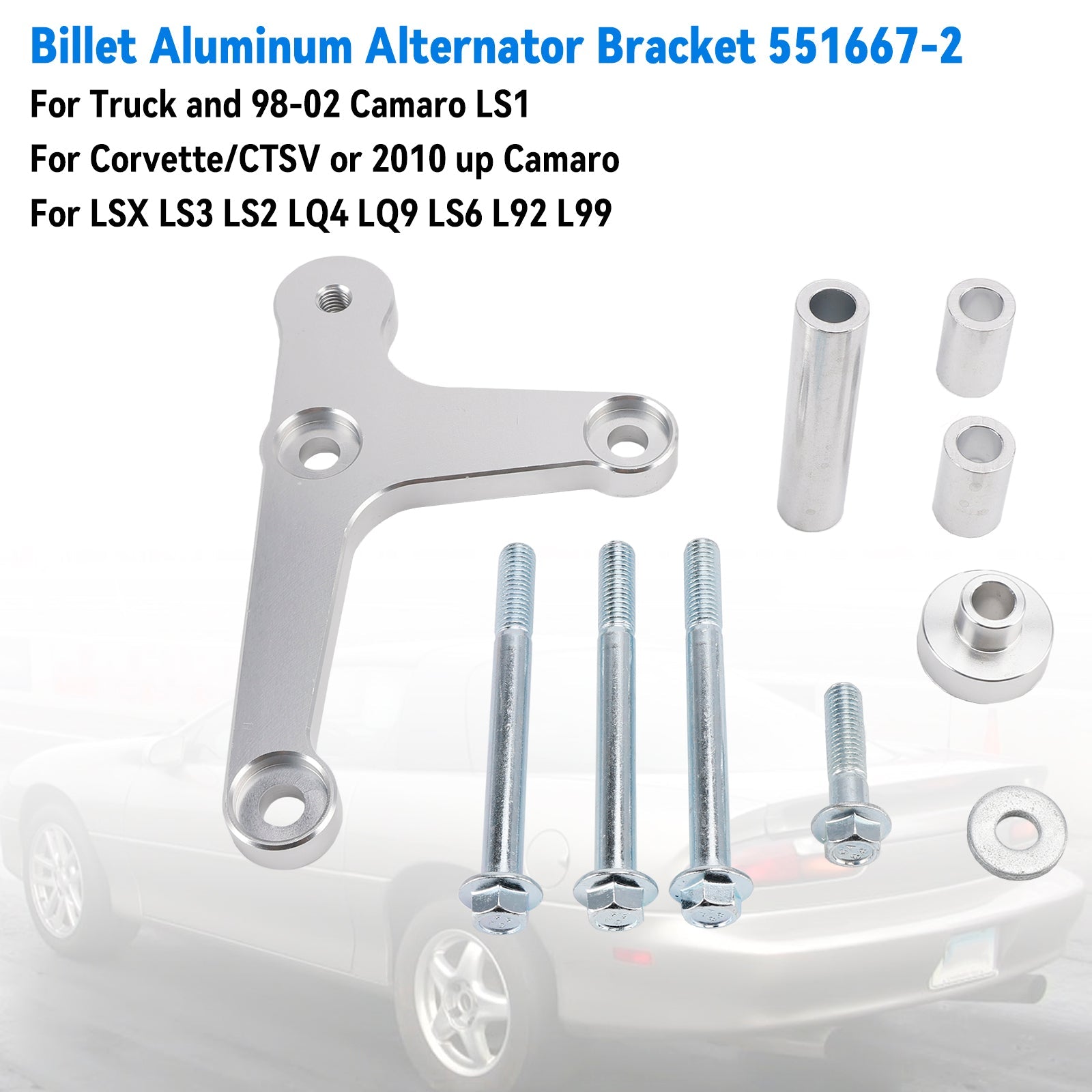 Billet Aluminum Alternator Bracket 551667-2 For 1998-2002 Camaro LS1 LSX LS3