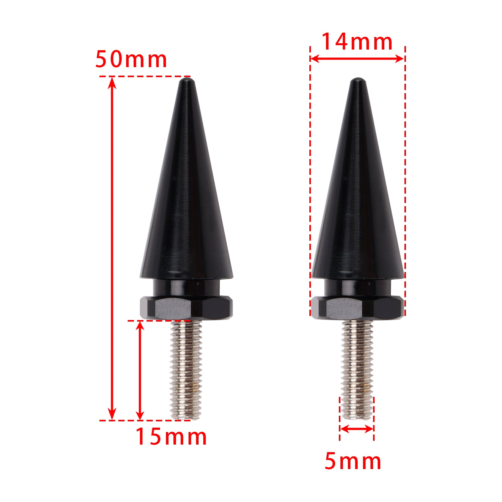 4X BLACK WINDSHIELD FAIRING MOUNTING SPIKE BOLTS FOR ROAD GLIDE FLTR 2015-2025