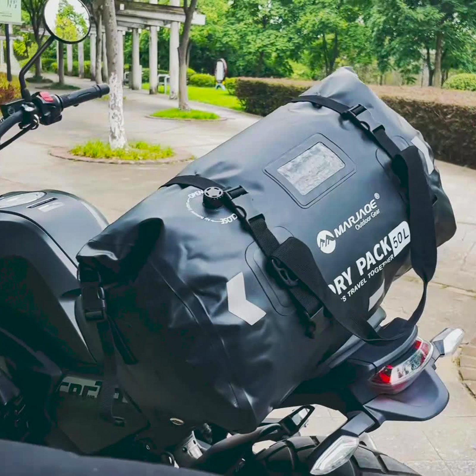 Universal Saddlebag Side Storage Tail Bag Pu Luggage 50L For Motorcycle YellowB