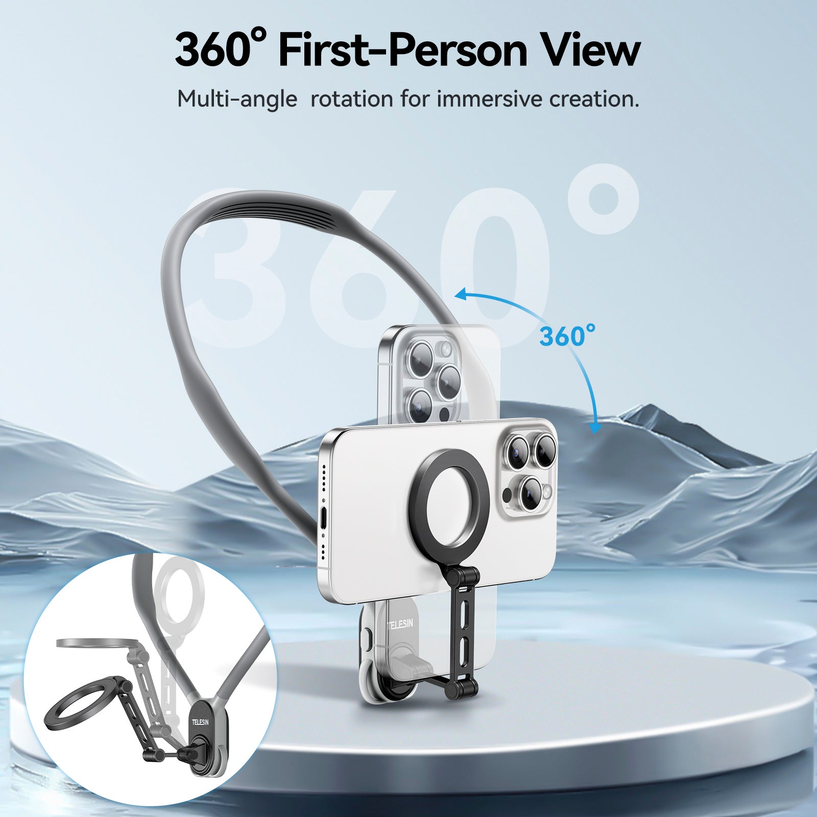 Neck Halter Max POV Angle Lazy Holder Live Mobile Phone For Magsafe Magnetic