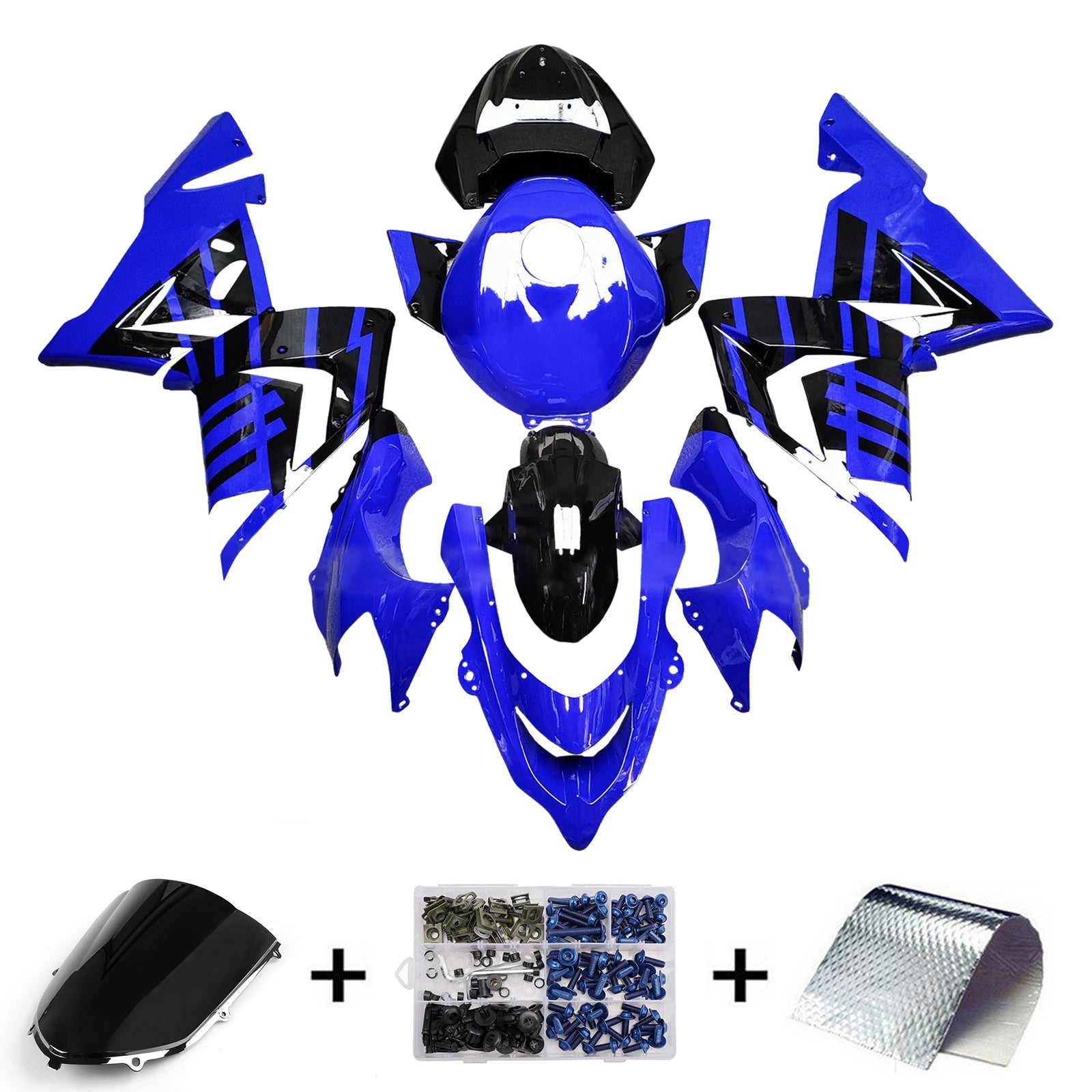 Injection Fairing Kit Bodywork Plastic ABS fit For Kawasaki ZX10R 2004-2005