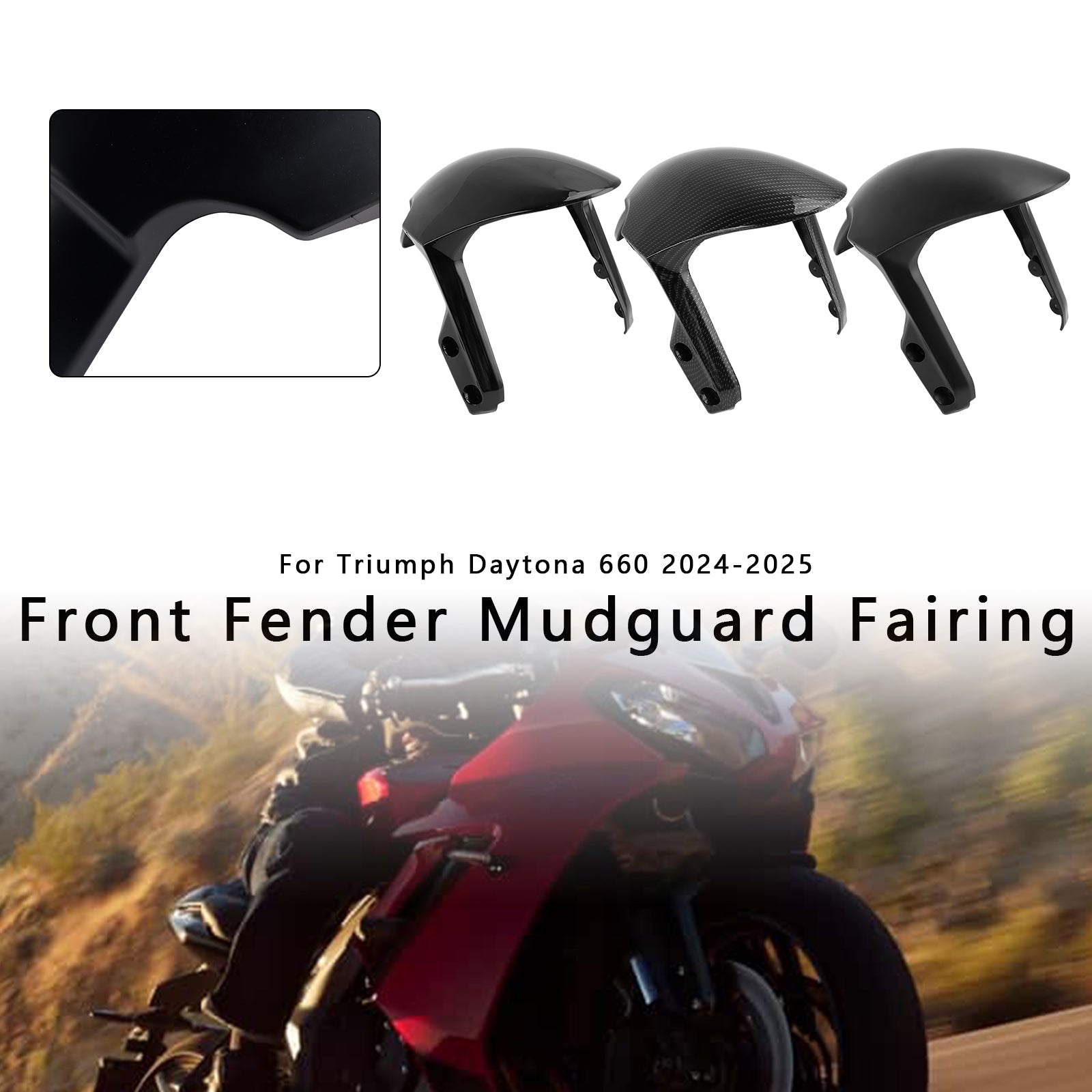 2024-2025 Daytona 660 Front Fender Mudguard Fairing Cowl