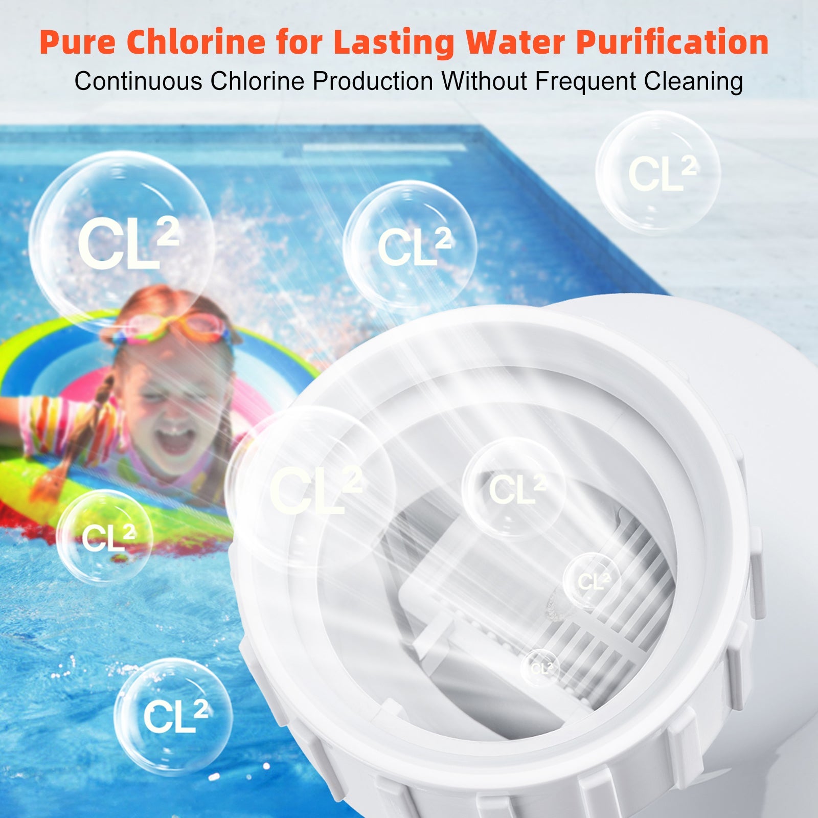 Salt Chlorine Generator 20CELL-15/89420001 40,000 Gallons For Swimming Pool