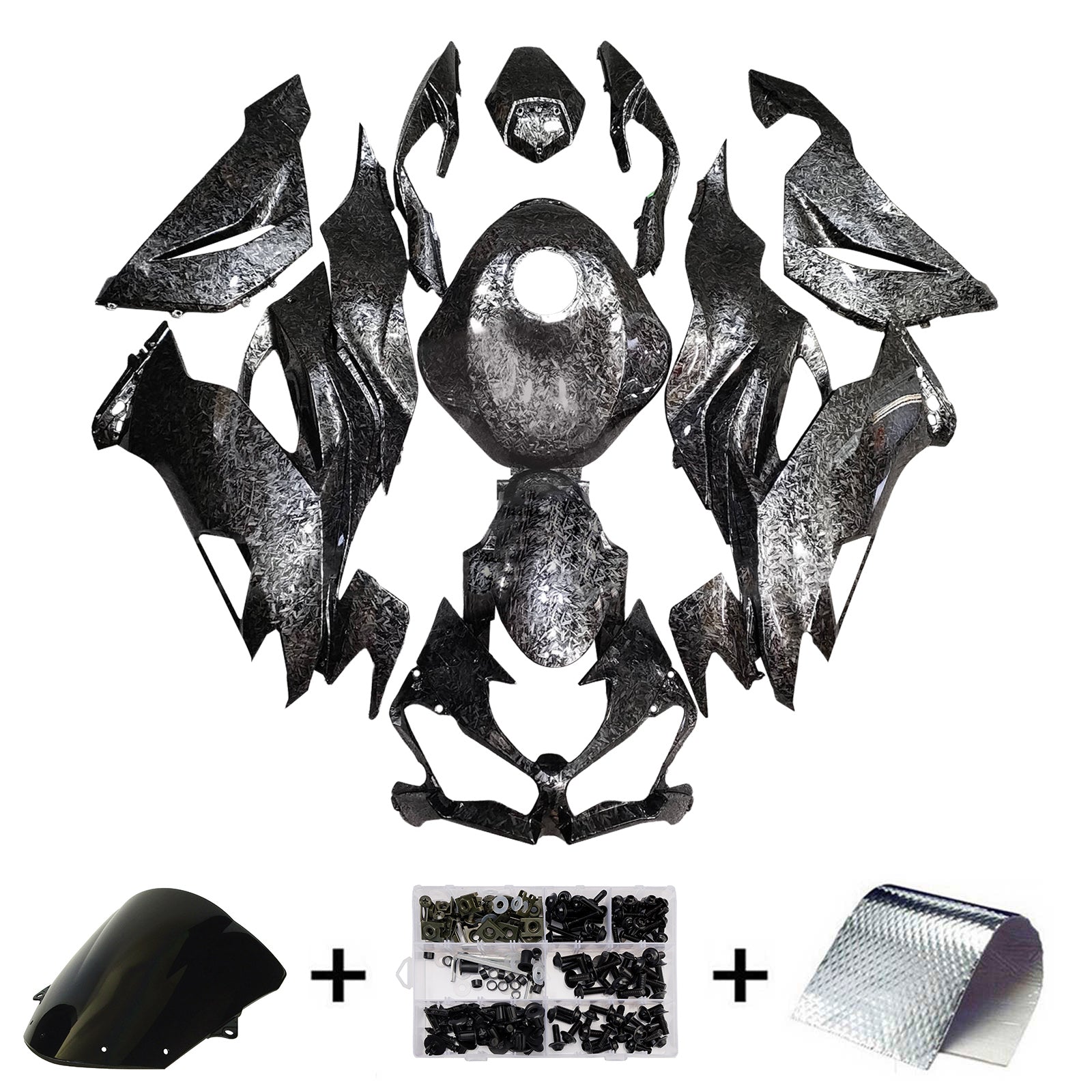 Injection Fairing Kit Bodywork Plastic ABS fit For Kawasaki ZX6R 2019-2023