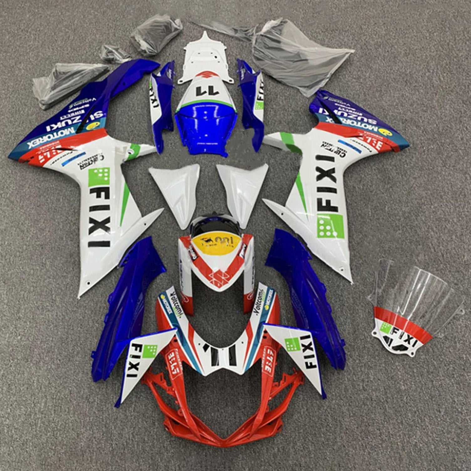 Amotopart Suzuki GSXR 600/750 2011-2025 K11 Fairing Kit Bodywork Plastic ABS