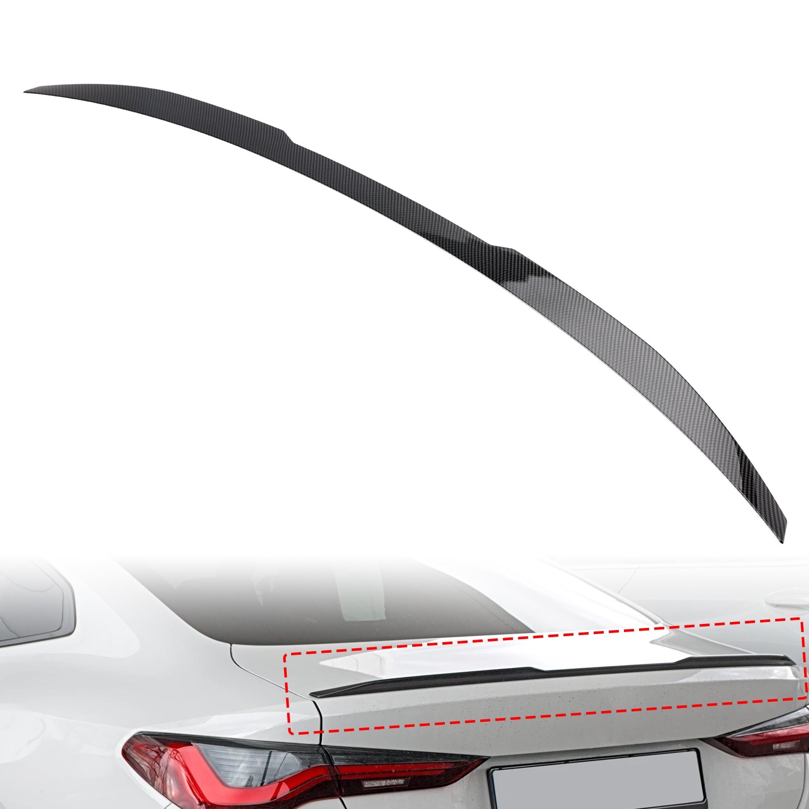 2020-ON BMW 4 Series G82 M4 Coupe Model Carbon Fiber Look Rear Spoiler