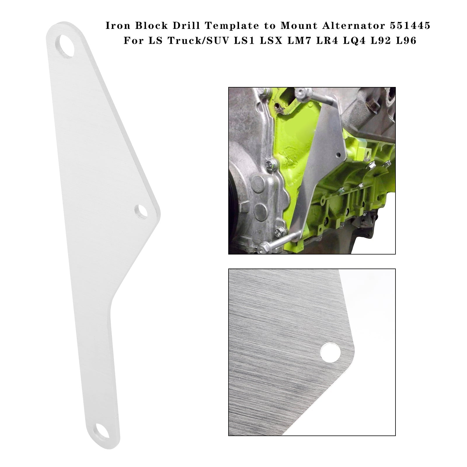 Iron Block Drill Template to Mount Alternator 551445 For LS Truck/SUV LS1 LSX