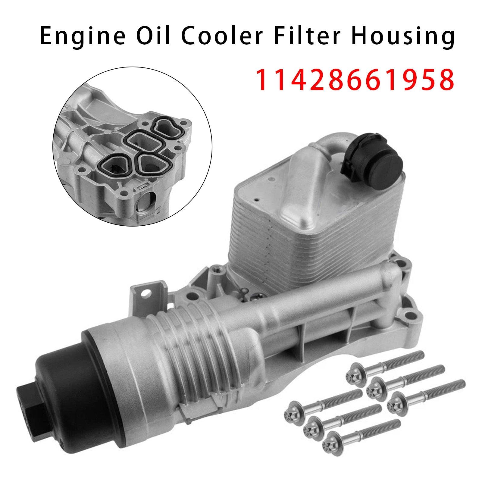 Engine Oil Cooler Filter Housing 11428661958 For BMW X1 X2 2020-2023