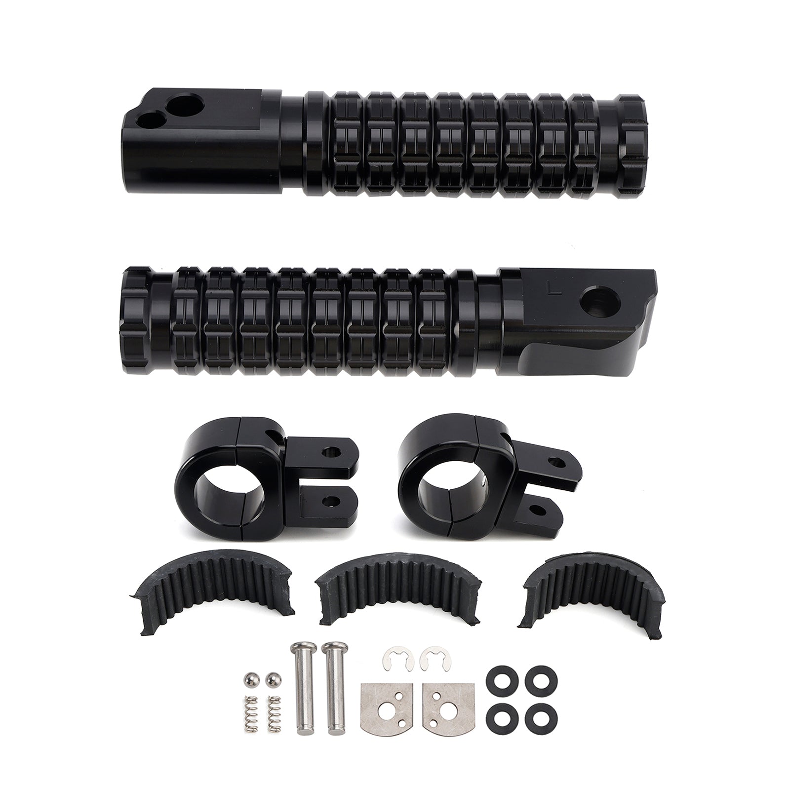 Universal Front Footrests Foot Pegs fit for motorcycle with 1.25" bars