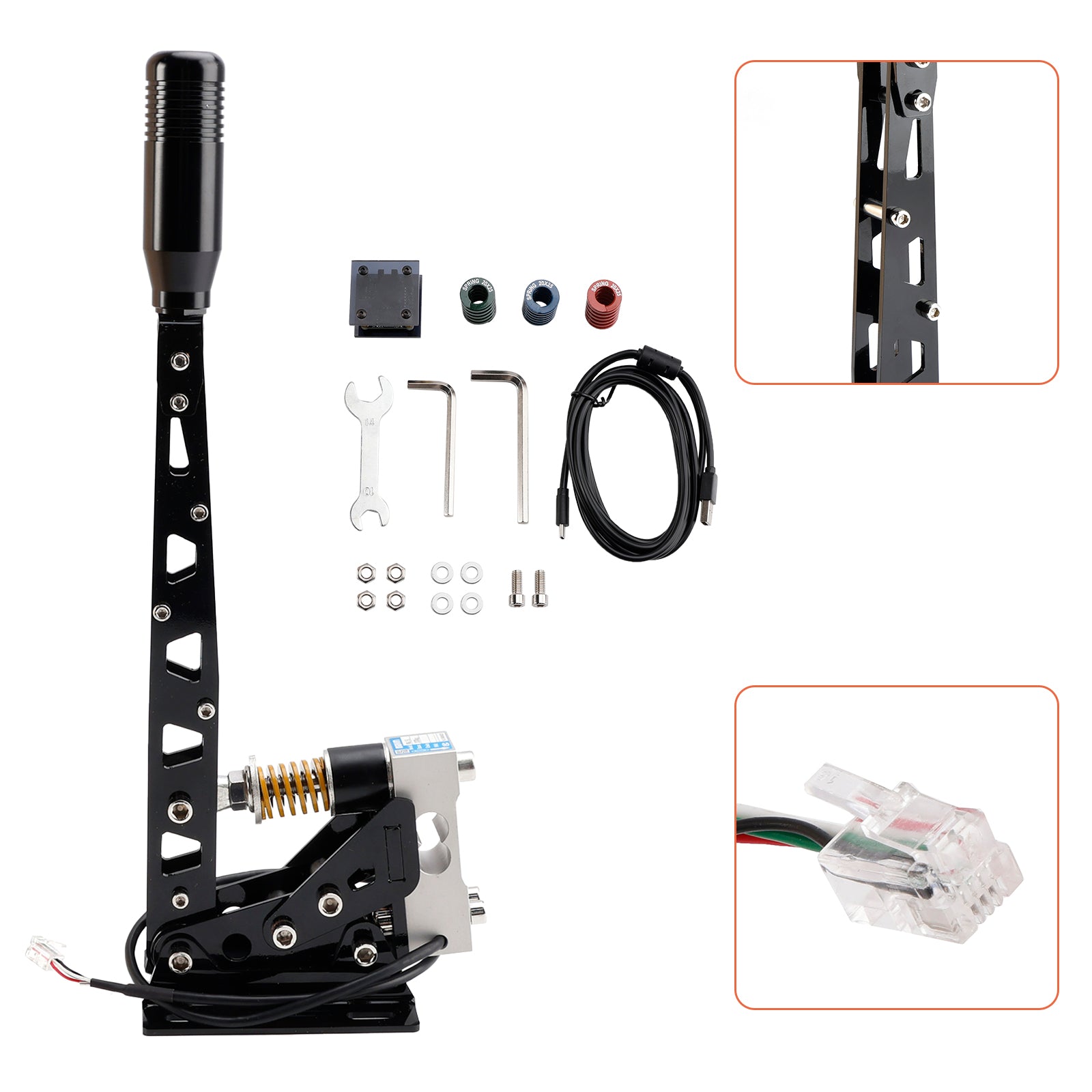 SIM USB Handbrake PC 64bit 200KG Load Cell Racing Games For Logitech G29/G27/G25