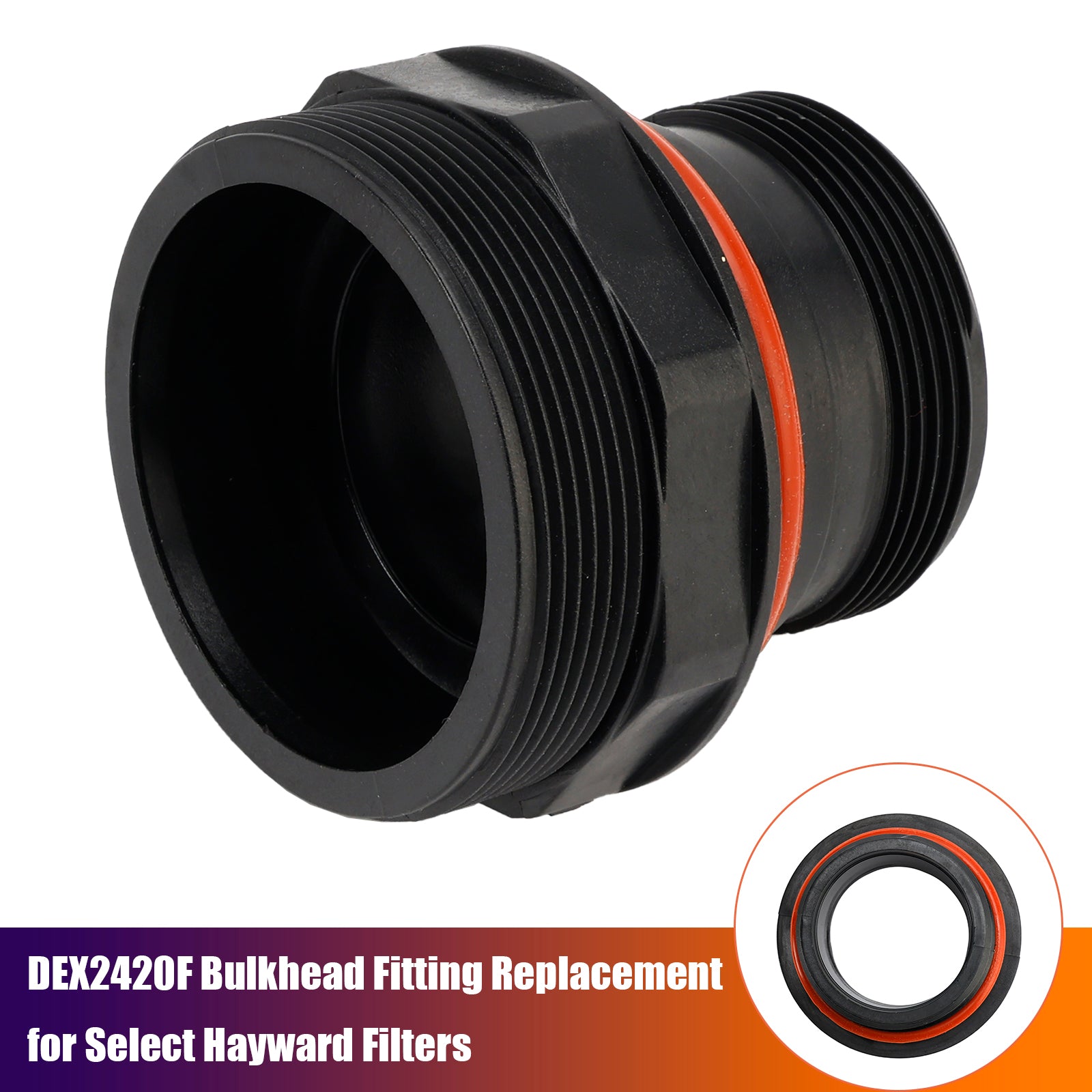 DEX2420F Bulkhead Fitting Replacement for Select Hayward Filters