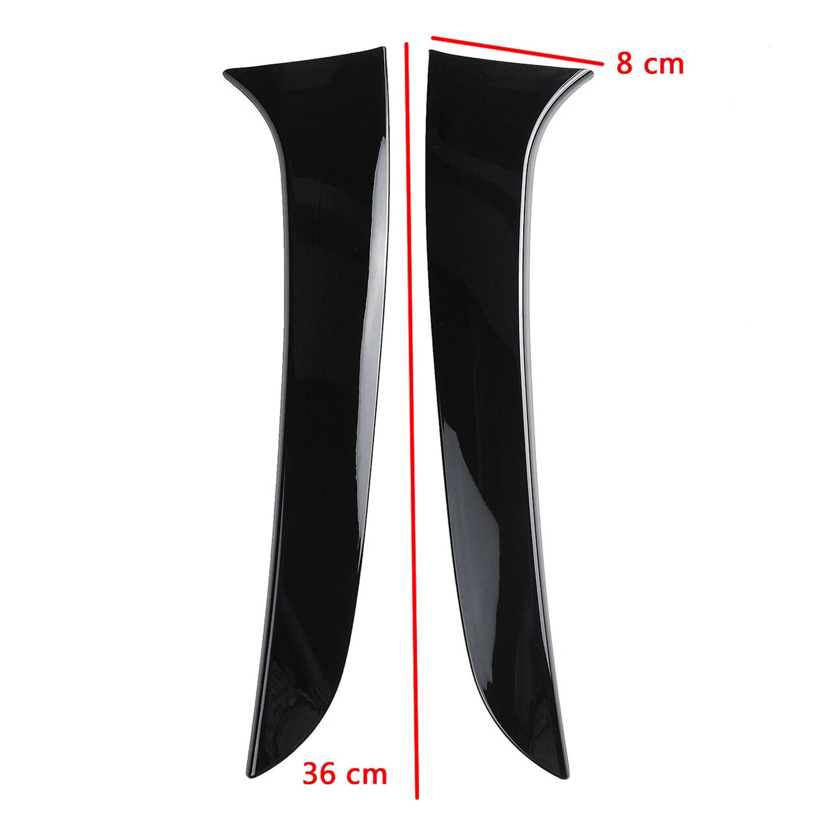 2012-2019 BMW 1 Series F20 F21 Gloss Black Pair Rear Window Side Wing Spoiler