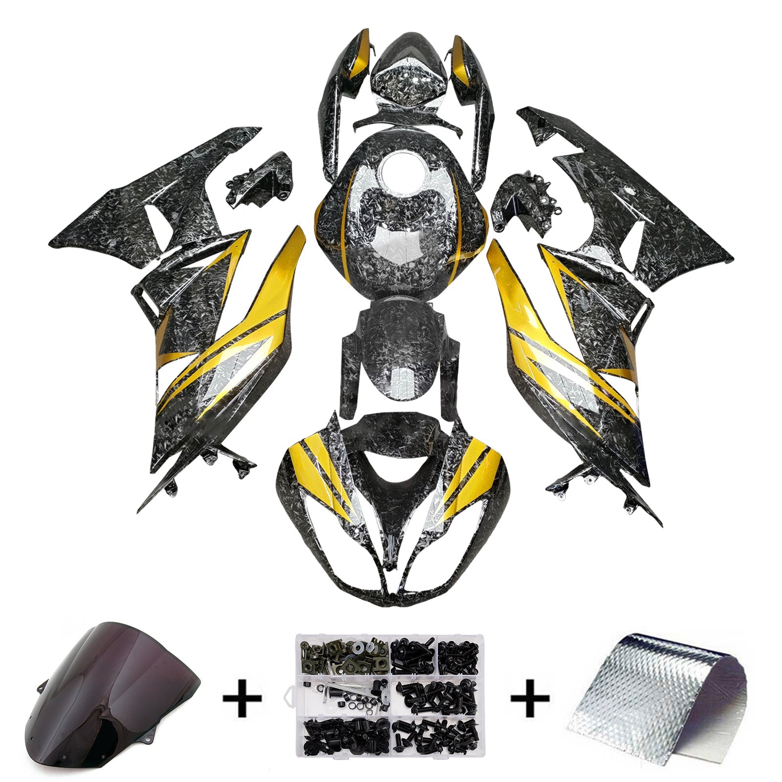 Injection Fairing Kit Bodywork Plastic ABS fit For Kawasaki ZX6R 636 2009-2012