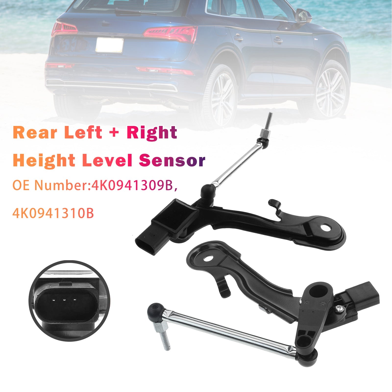 Rear Left + Right Height Level Sensor For Audi A6 C8 A7 Sportback Q5 SQ5 Quattro