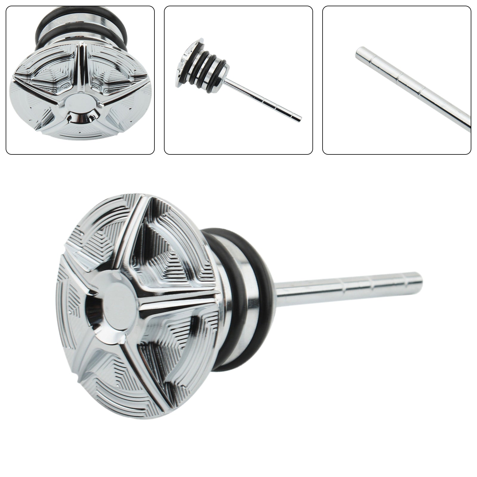 Oil Dipstick Tank Cap Plug For Softail 84-99 Sportster 82-03