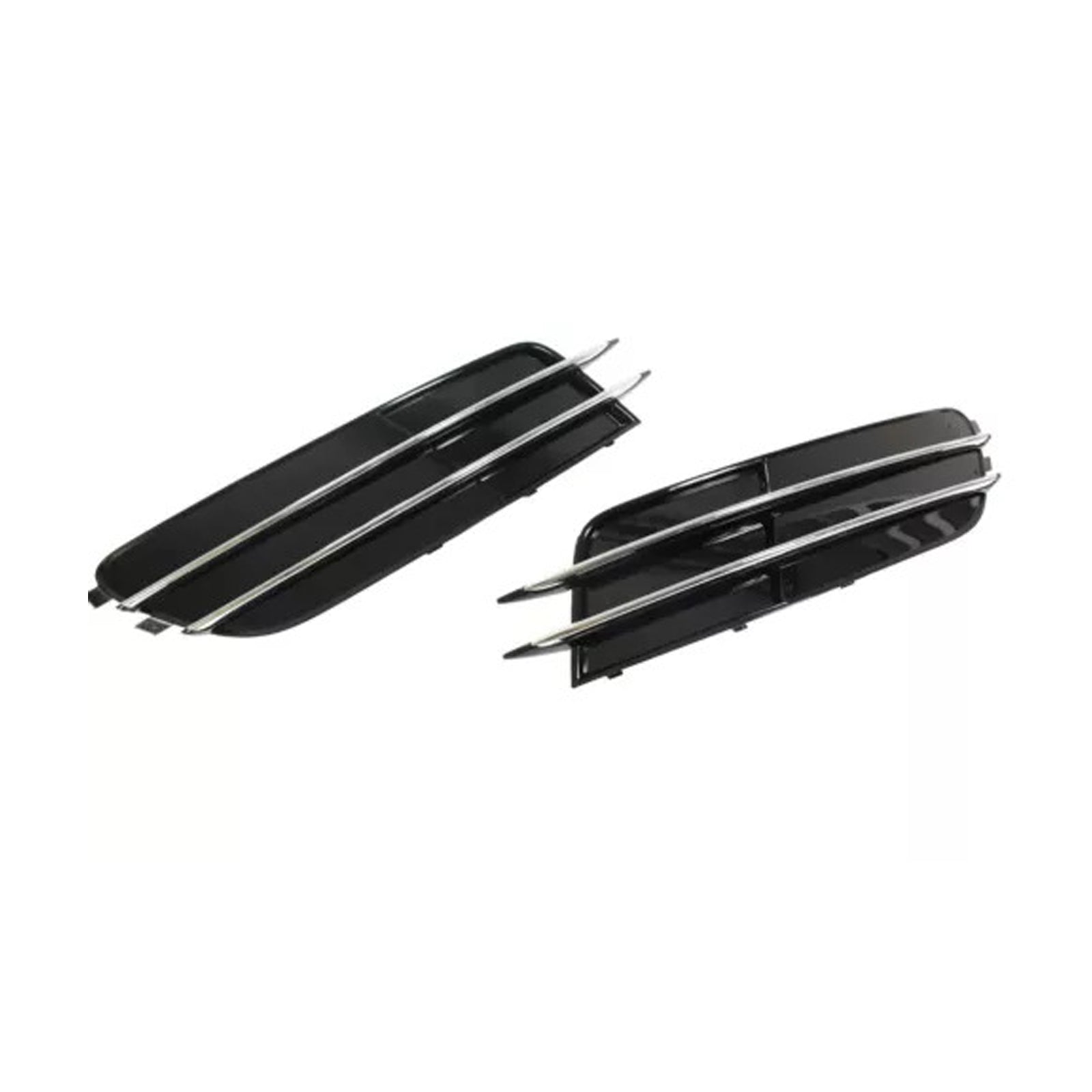 1 Pair Front Bumper Fog Light Grill Cover Bezel For Audi A6 C7 2011-2014