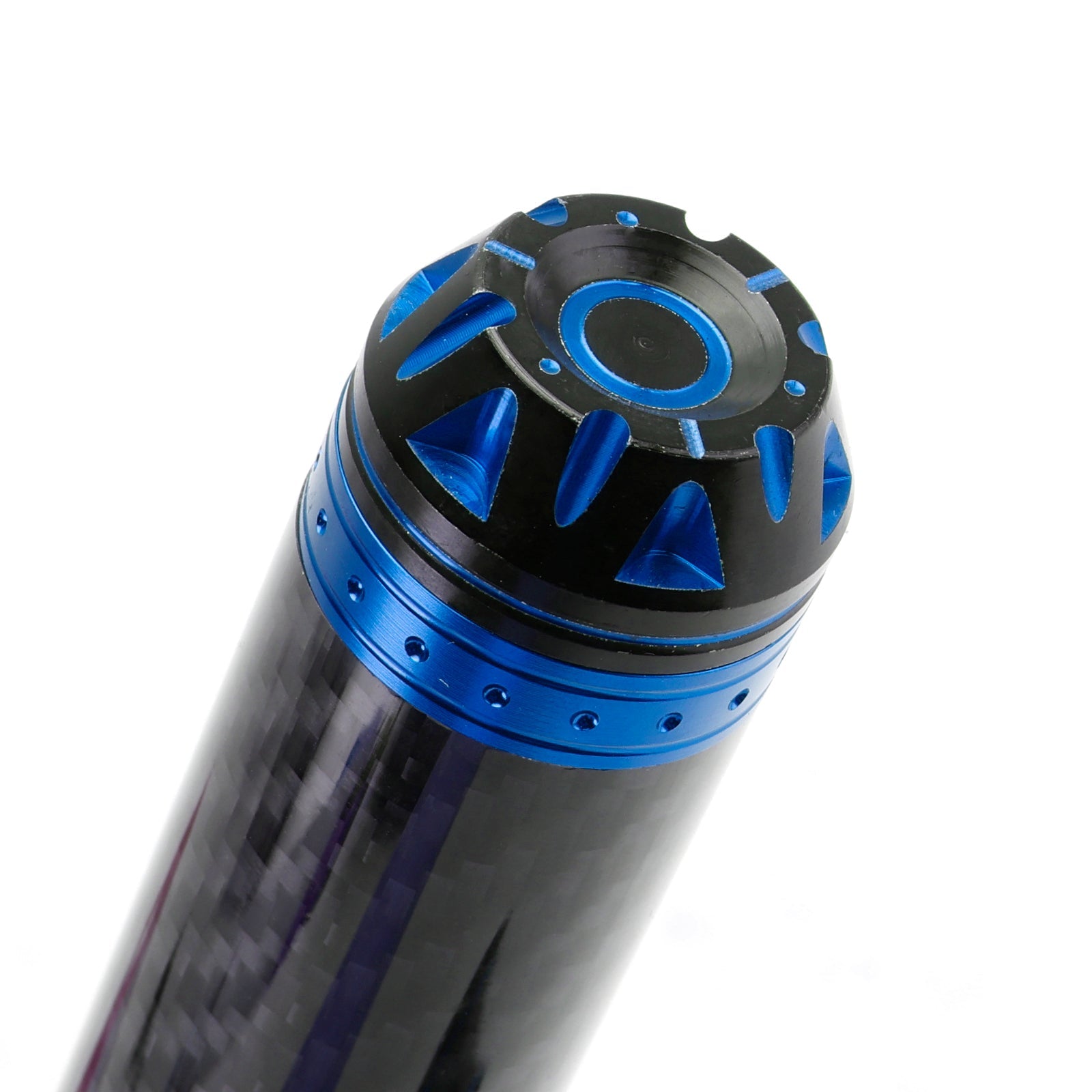 7/8"/22Mm Motorcycle Handle Bar Hand Grips Carbon Universal Green For Motorcycle Silver