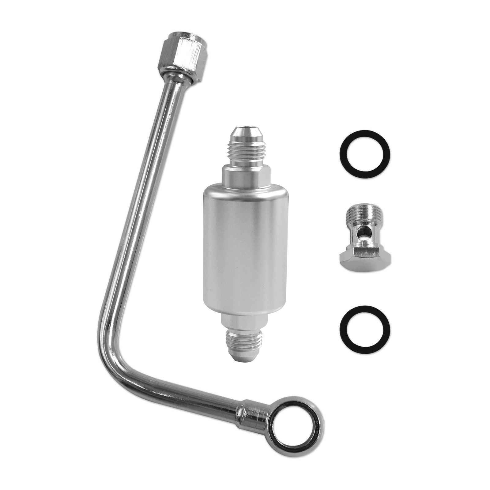 8131 Performer Carb Fuel Line Kit Fuel Filter -6 AN Inlet