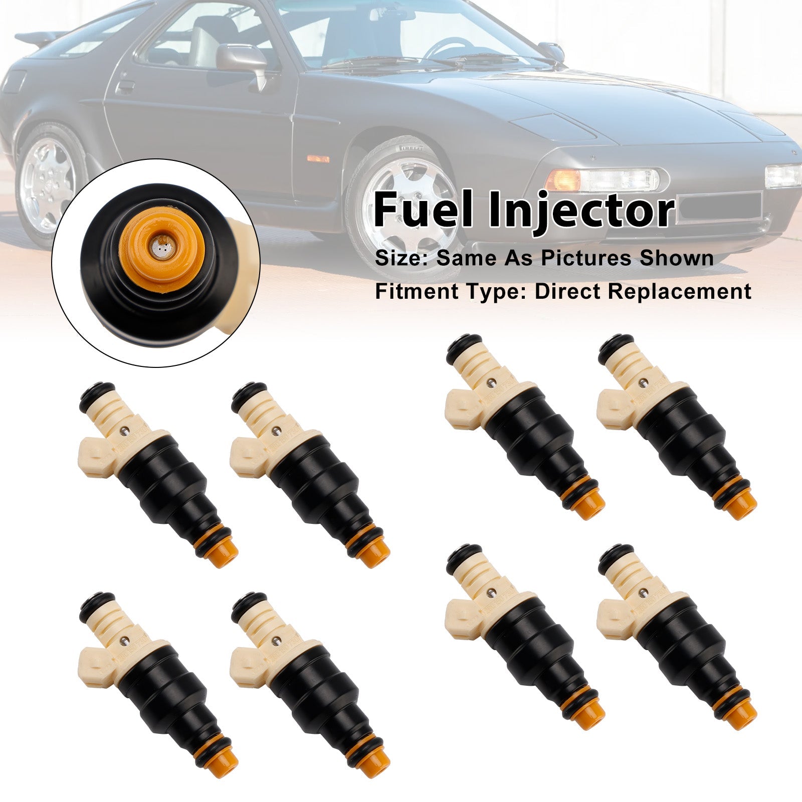 Fit For Porsche 928 Coupe 5.0 S4 Cat 08/1986-07/1991 FJ10337 8PCS Fuel Injector