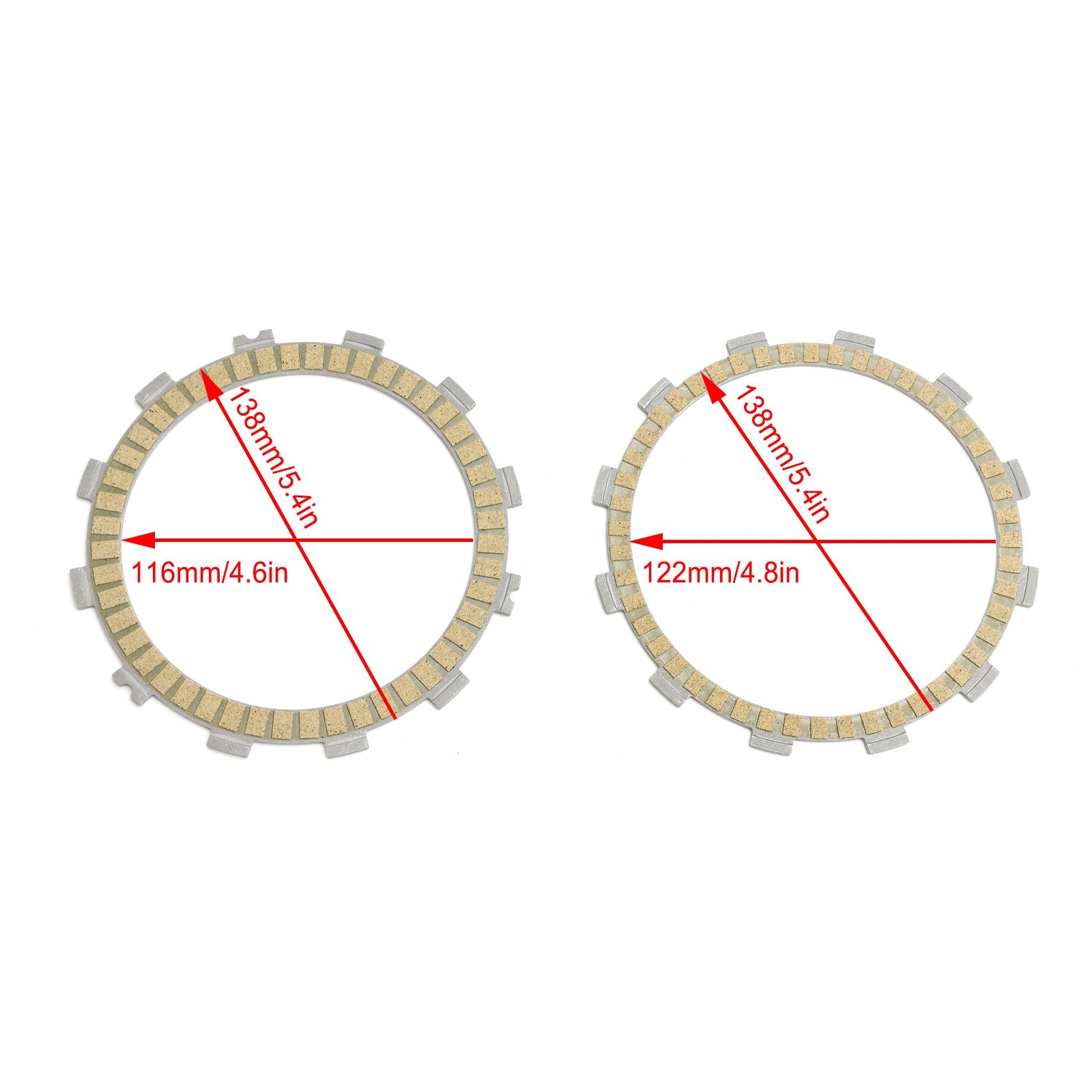 Clutch Friction Plate Kit Set fit for Kawasaki Z250 ABS Z300 15-17 13088-0558