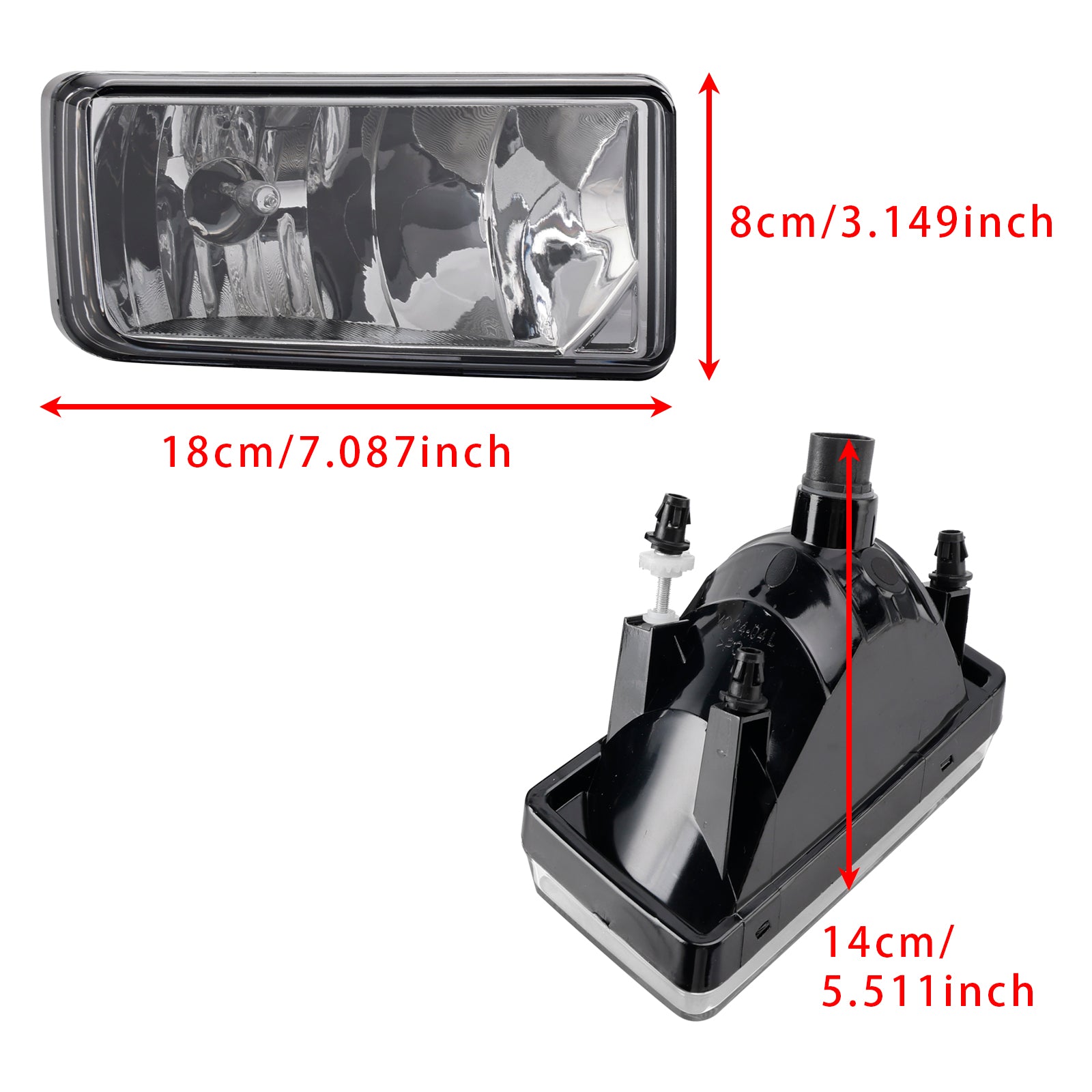 Pair Front Fog Light Lamps With Bulbs For Chevy Silverado 2007-2013 Clear Lens