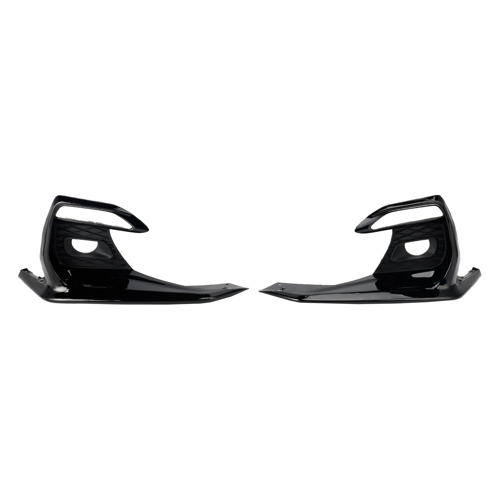 2018-2020 Infiniti Q50 Sport Bumper Fog Light Lamp Cover Black Grille Bezels