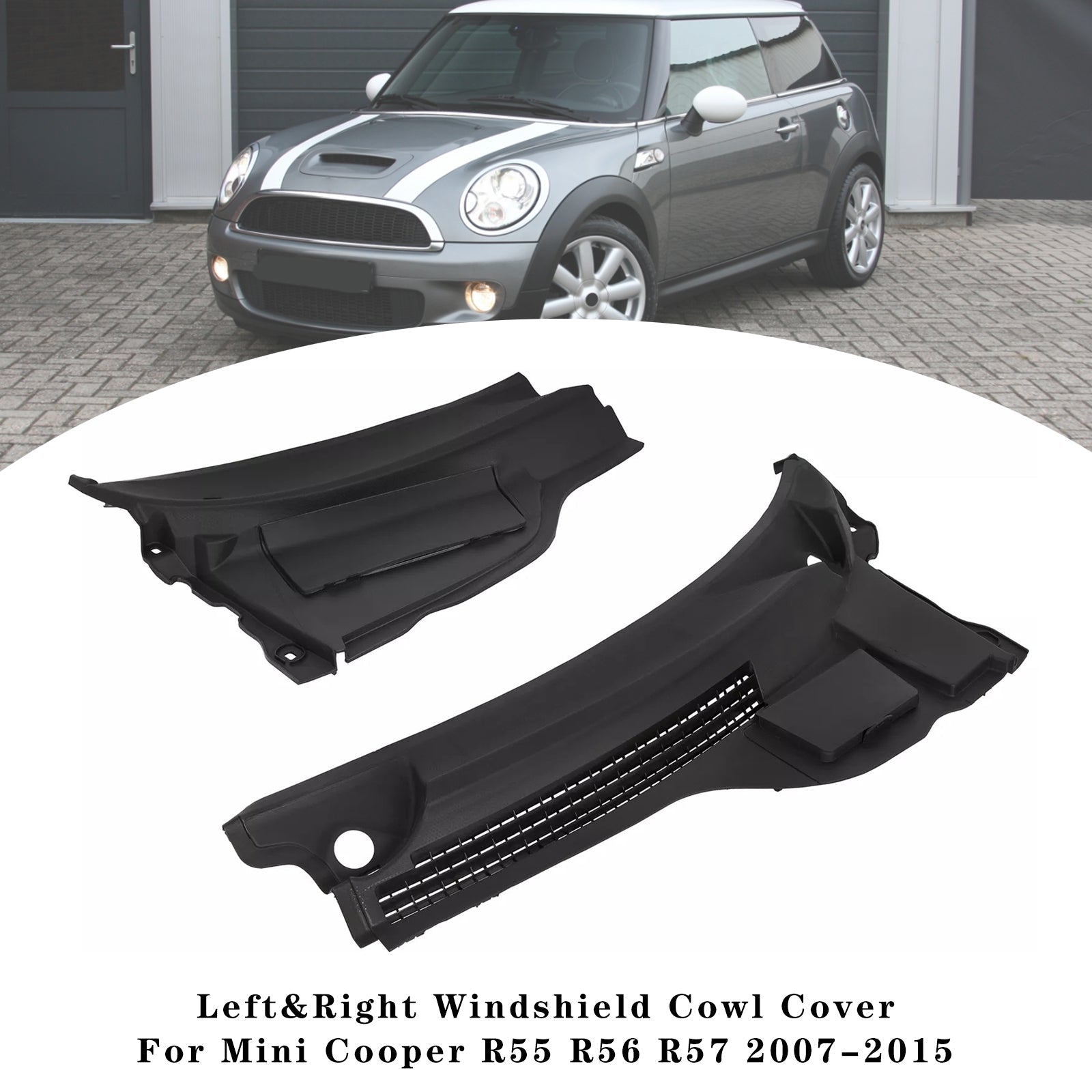 Left&Right Windshield Cowl Cover For Mini Cooper R55 R56 R57 2007-2015