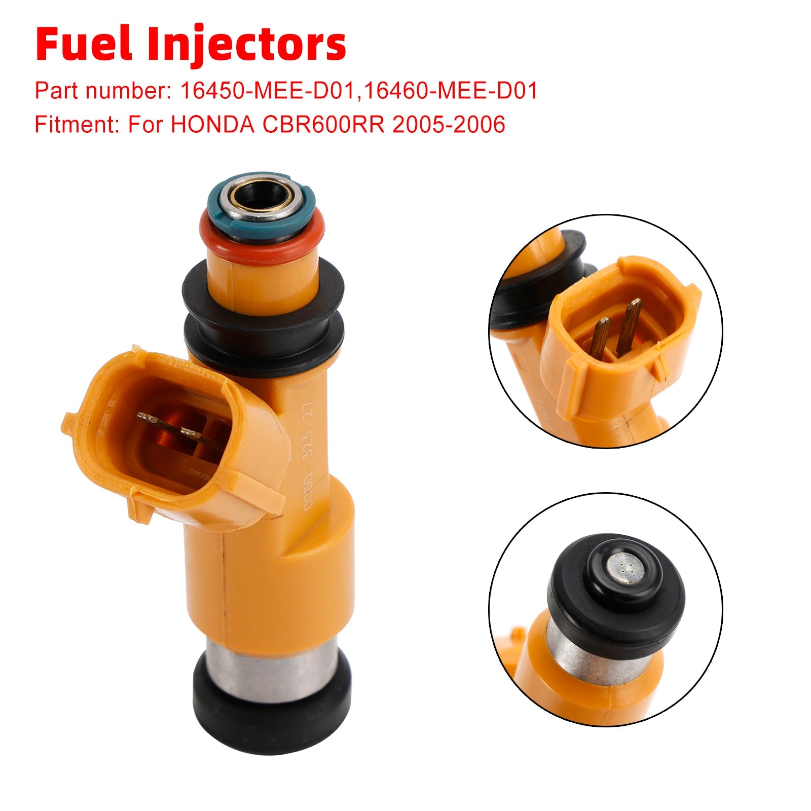 2005-2006 Honda CBR600RR Fuel Injectors 16450-MEE-D01 16460-MEE-D01