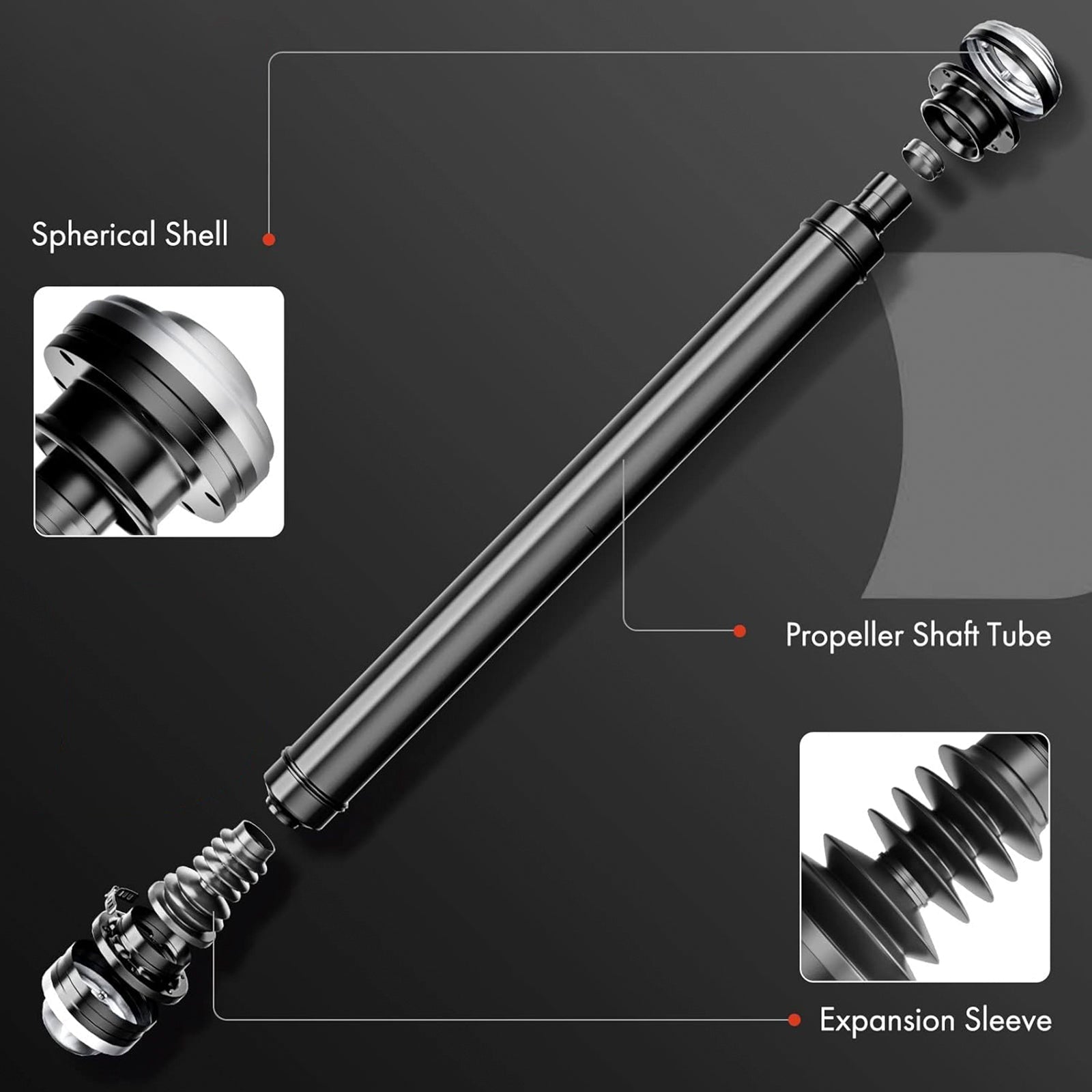 Front Driveshaft Prop Shaft Assembly For Mercedes-Benz GL350 X166 2013-2016