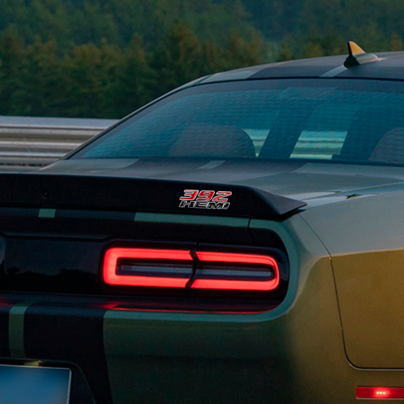 2X 3D Fender Side 392 Hemi Decal Emblems for Challenger Charger Badge