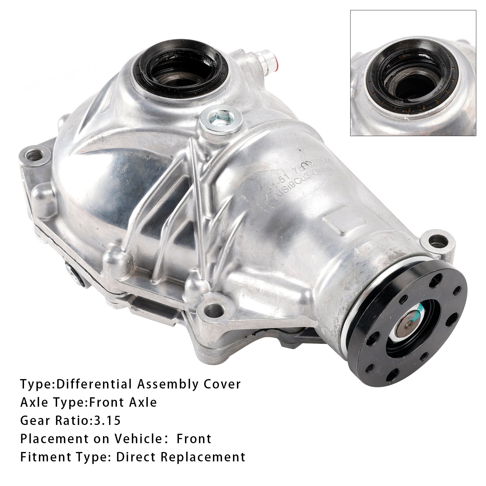 2015-2016 BMW 428i xDrive Gran Coupe Base 2.0L L4 - Gas Front Axle Differential Carrier 31517588251 31508635861