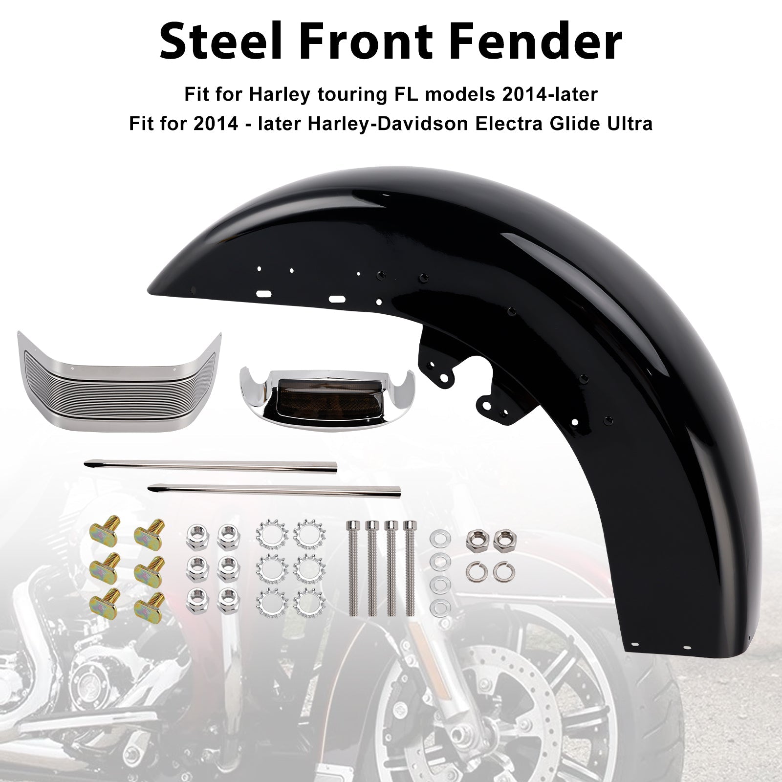 2014-2024 Touring Electra Glide Ultra Limited Steel Front Fender Mudguard