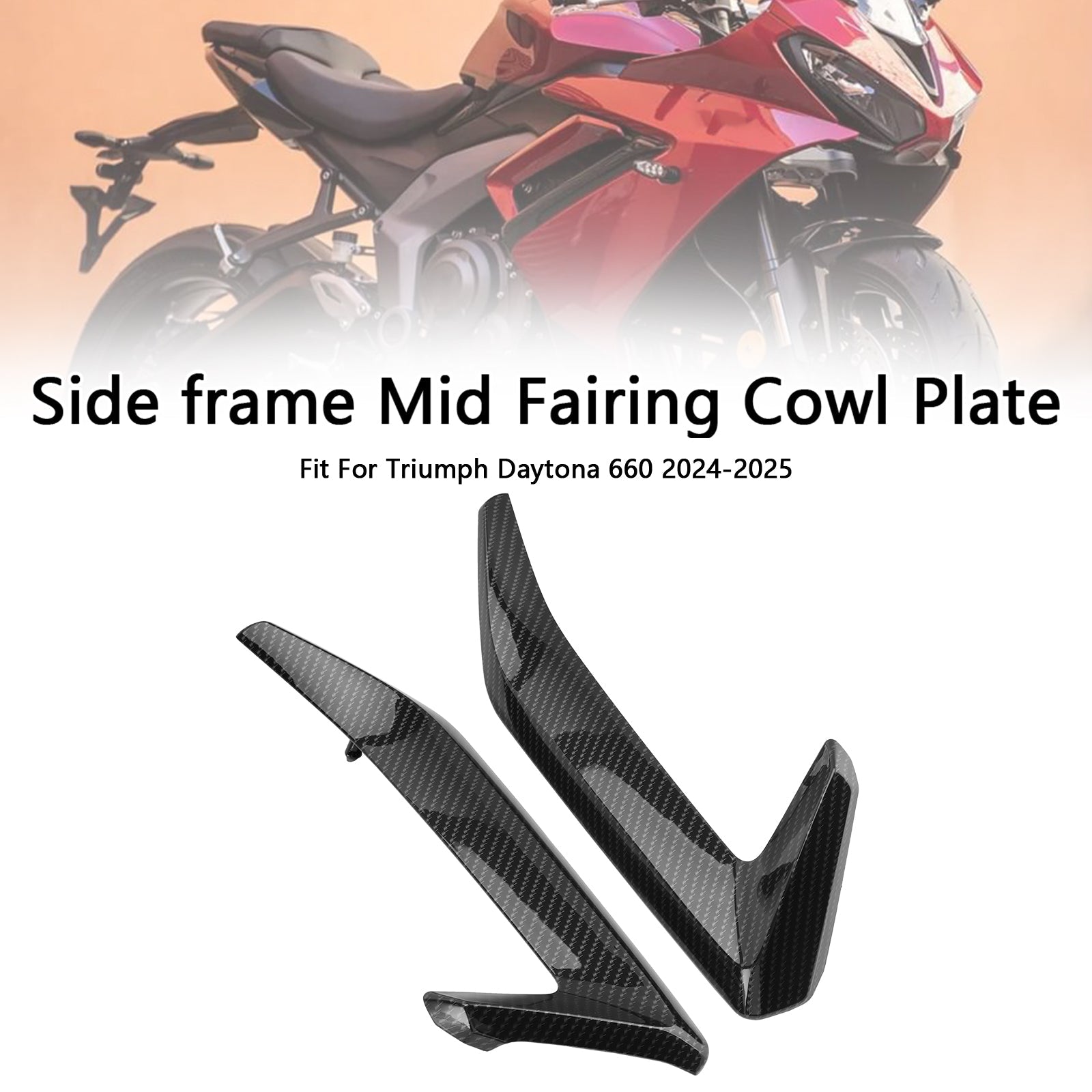 2024-2025 Daytona 660 Side frame Mid Fairing Cowl Plate
