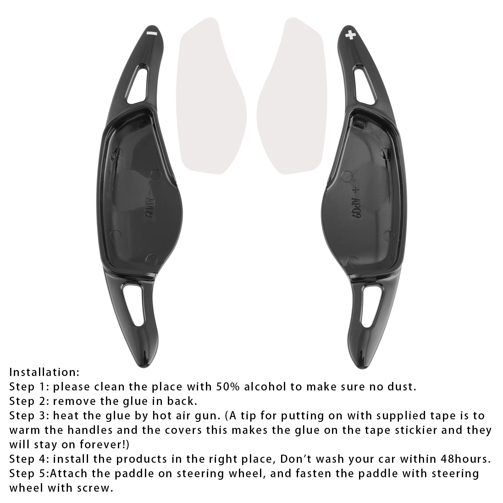 Steering Wheel Paddle Shifter Extensions For BMW G20 G21 G30 G31 F40 F22 Black