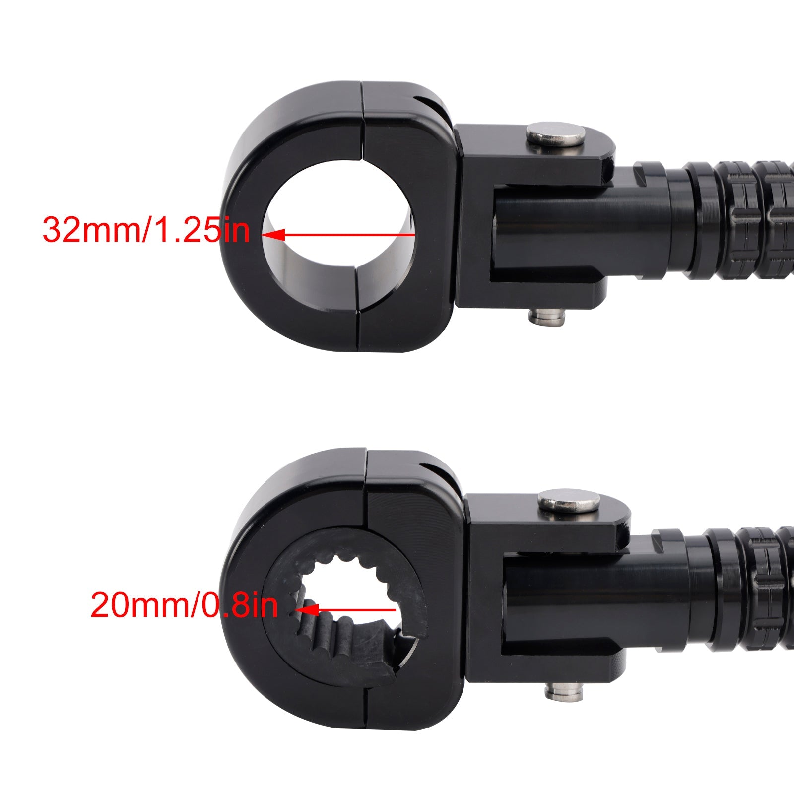 1.25인치 바가 있는 오토바이에 맞는 범용 전면 발판 발 페그