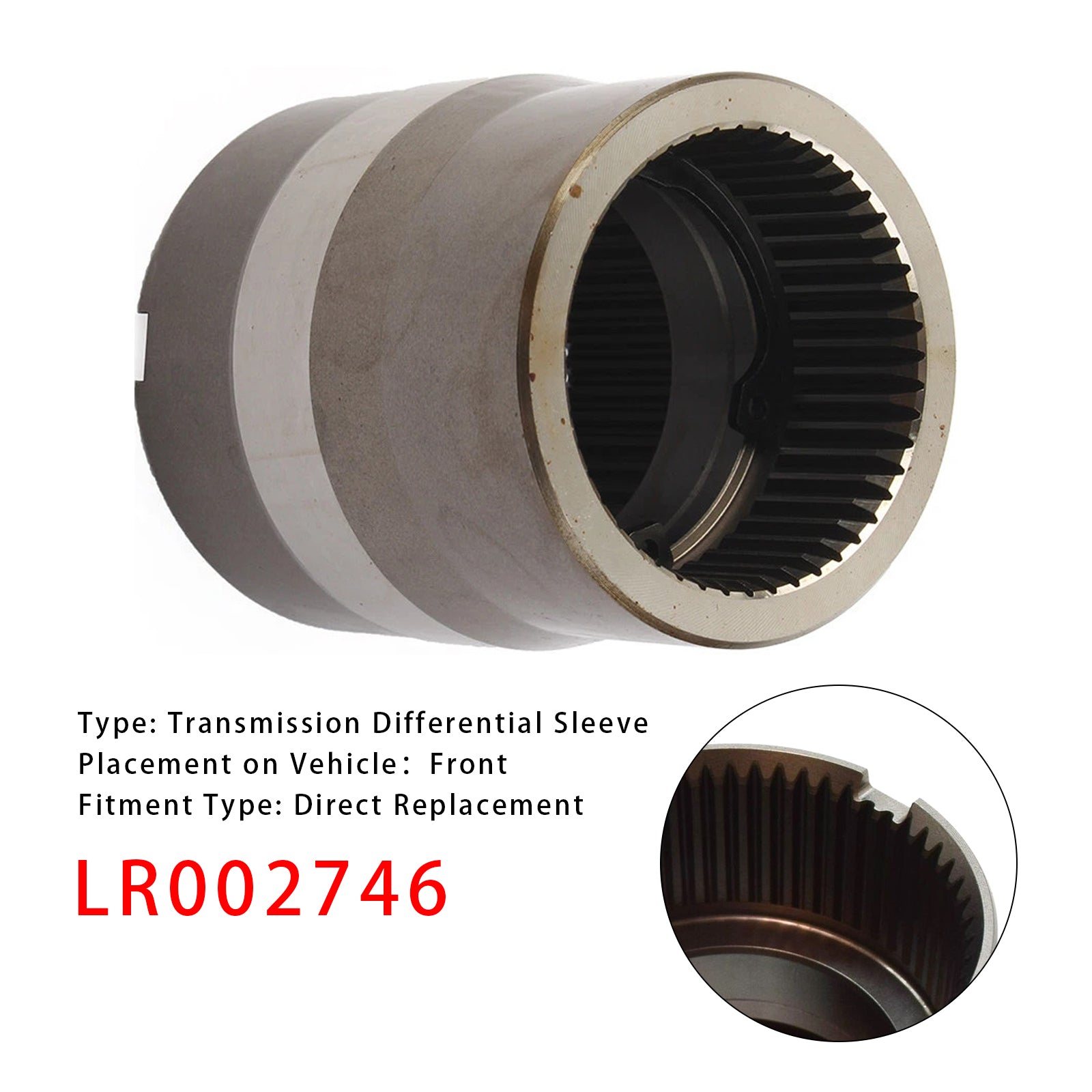 Transmission Differential Sleeve LR002746 For Freelander2/Evoque 2006-2016