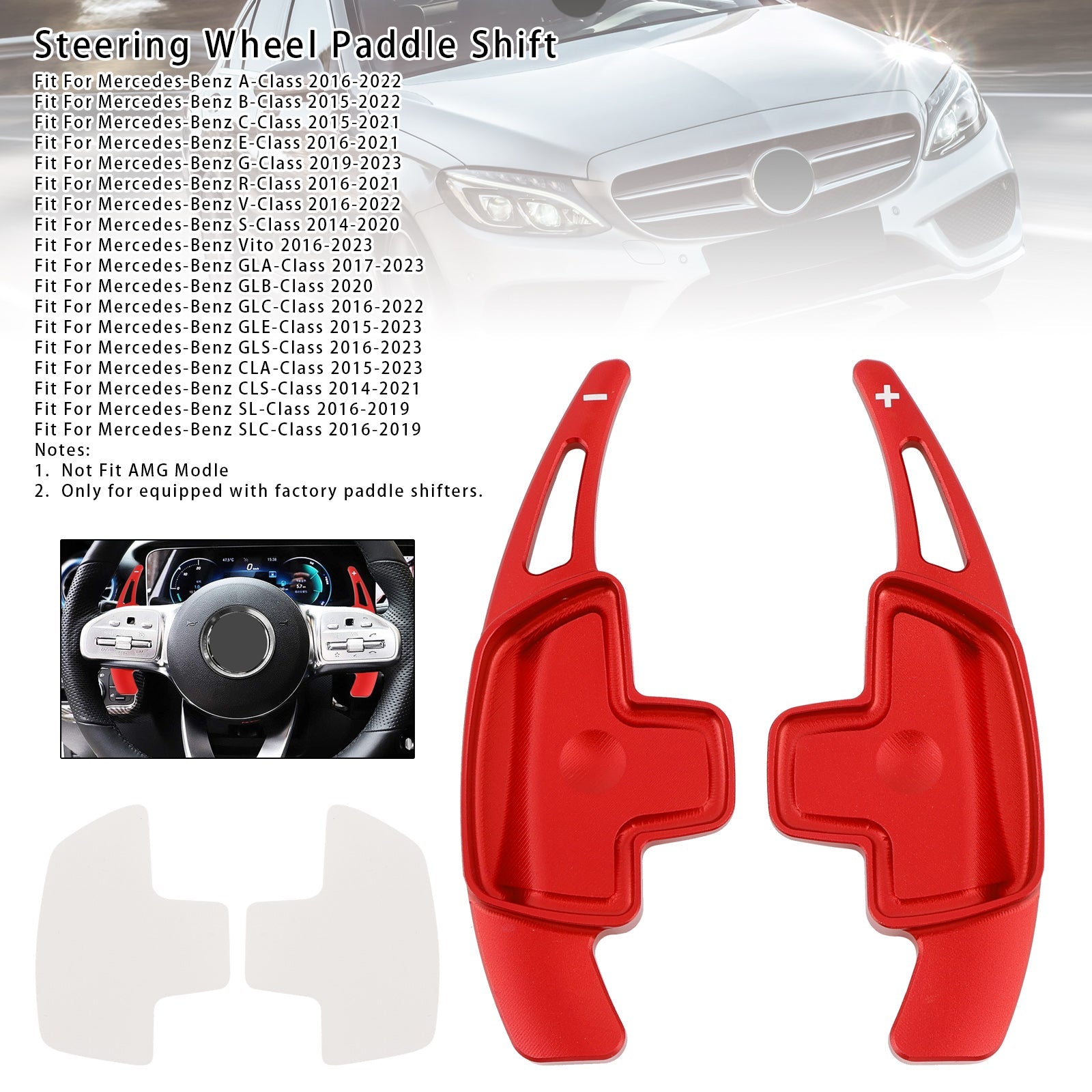 Steering Wheel Paddle Shifter For Benz C GLC E 2015-2022