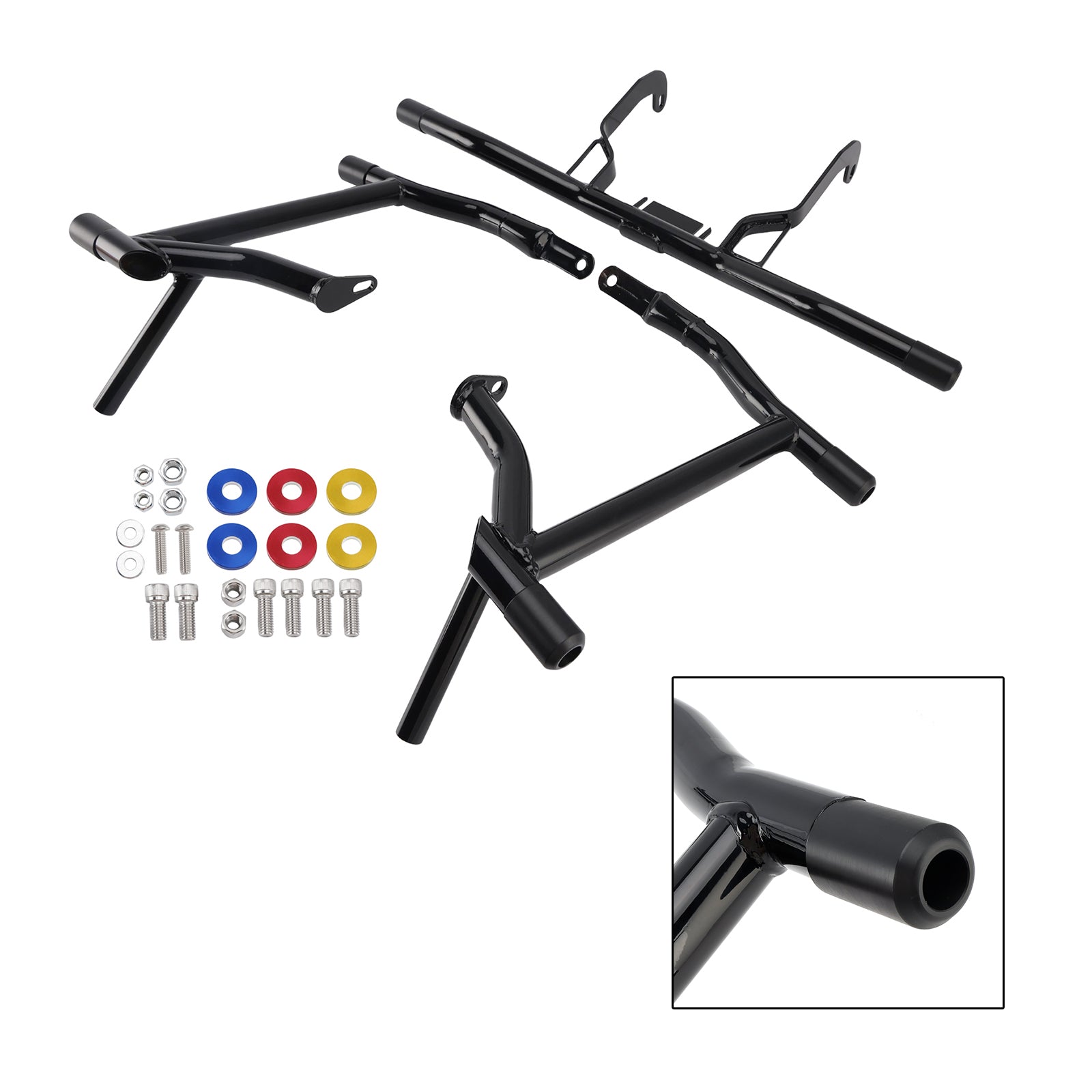 2014-2023 Road Glides Street Glides Road Glides FLHT FLHX Engine & Saddlebag Guard Frame Anti-Crash Bumper Kit Black