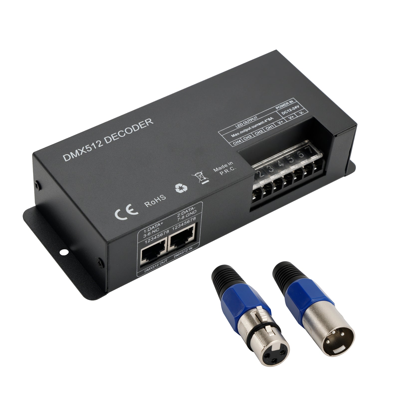 4 채널 DMX 512 디코더 RGBW PWM DIMMER 드라이버 LED 스트립 라이트 컨트롤러