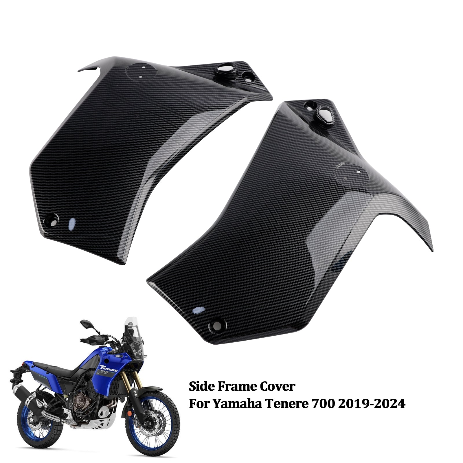 Side Frame Panel Protector Fairings Cover For Yamaha Tenere 700 2019-2024